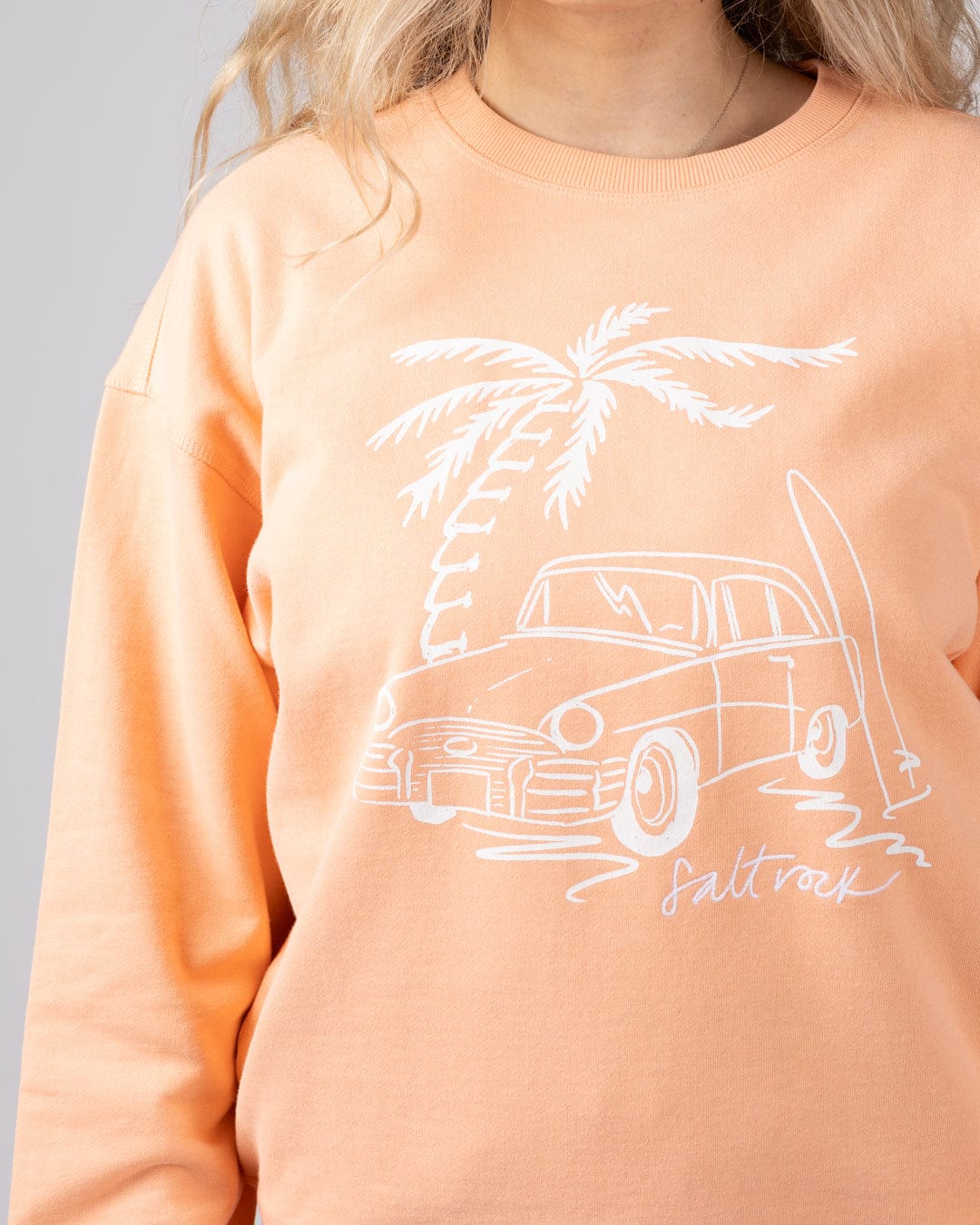 Driver - Womens Oversized Sweat Top - Orange - Image 2