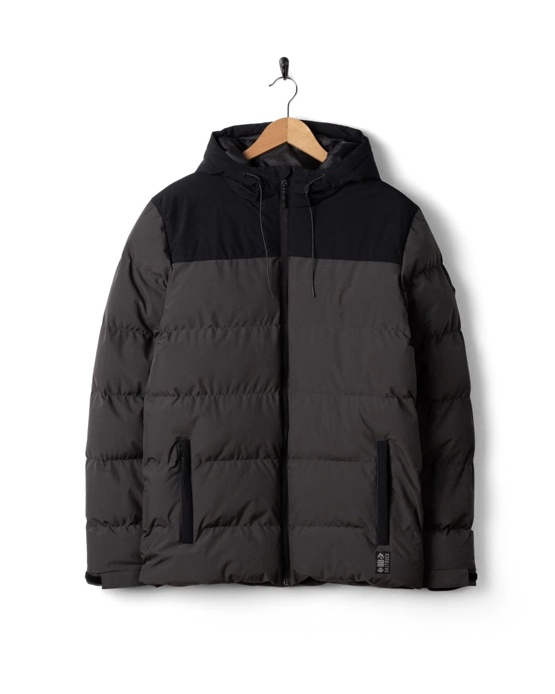 Dune - Mens Water Resistant Padded Jacket - Black/Grey - Image 12