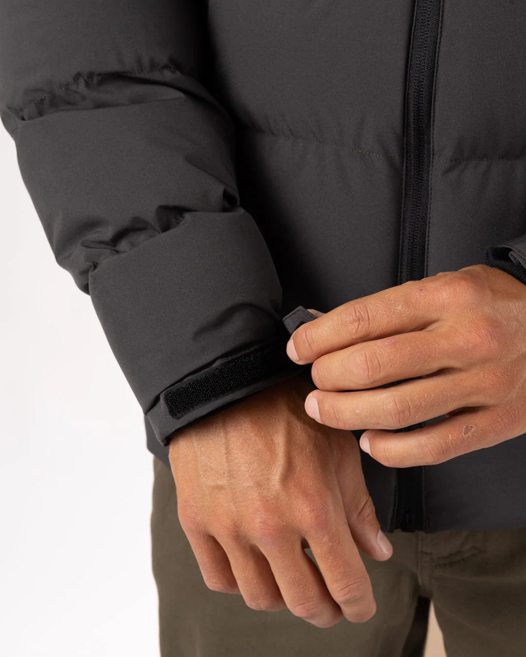 Dune - Mens Water Resistant Padded Jacket - Black/Grey - Image 7