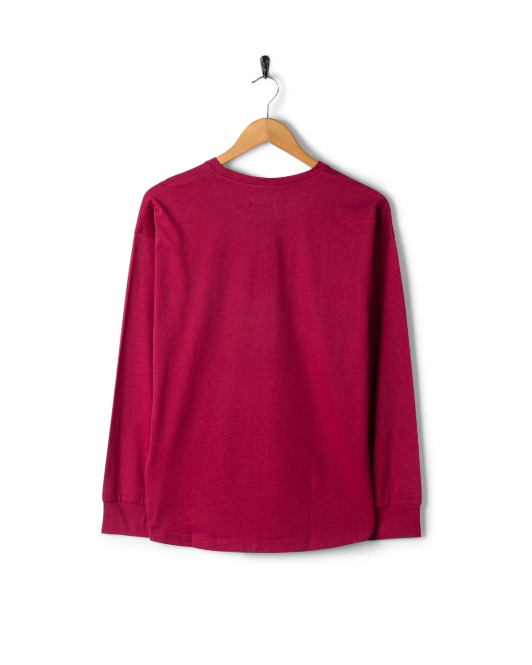 Eclipse - Womens Long Sleeve T-Shirt - Dark Pink - Image 5