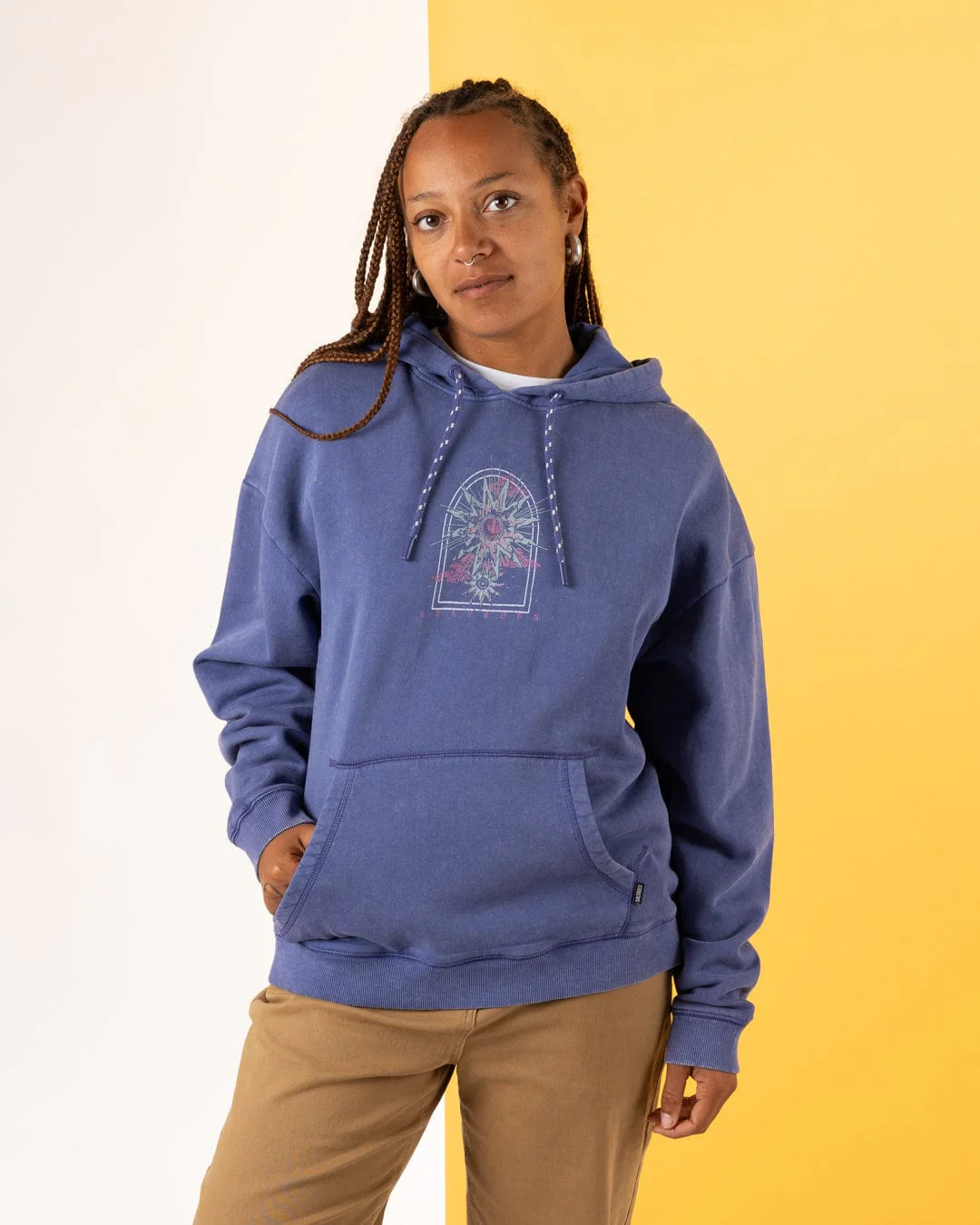 Eclipse - Womens Oversized Pop Hoodie - Purple - Image 3