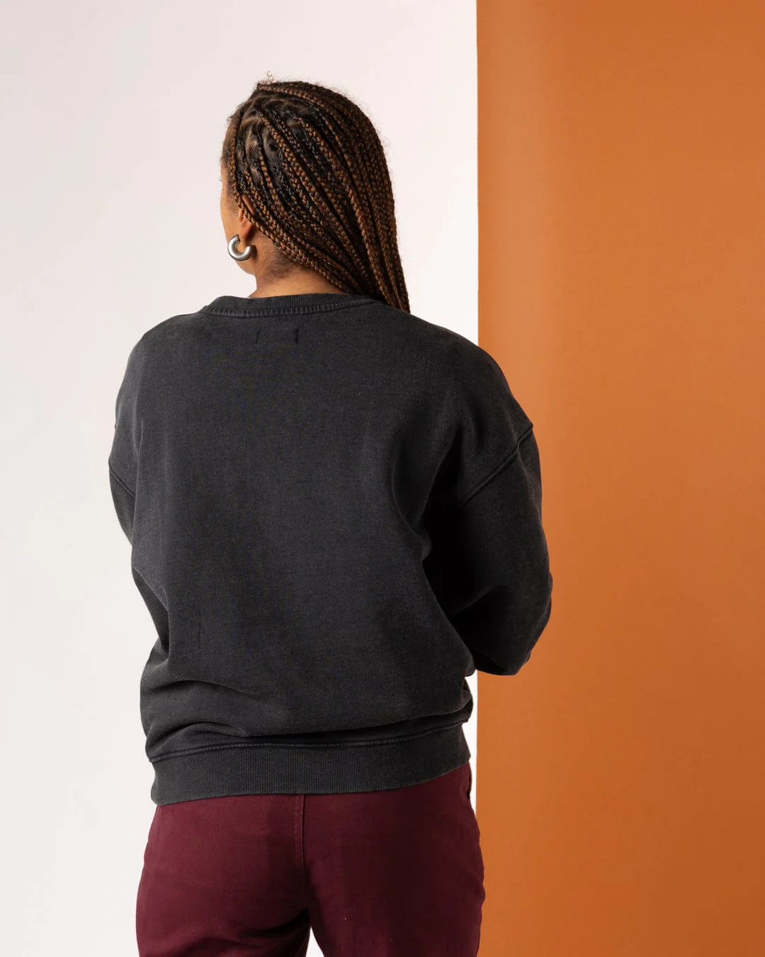 Eclipse - Womens Oversized Sweat Shirt - Black - Image 3