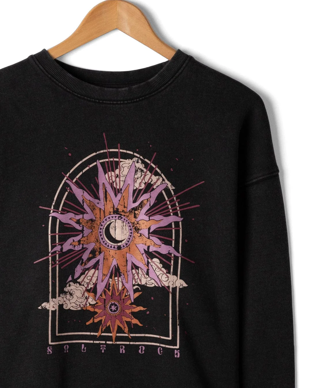 Eclipse - Womens Oversized Sweat Shirt - Black - Image 4