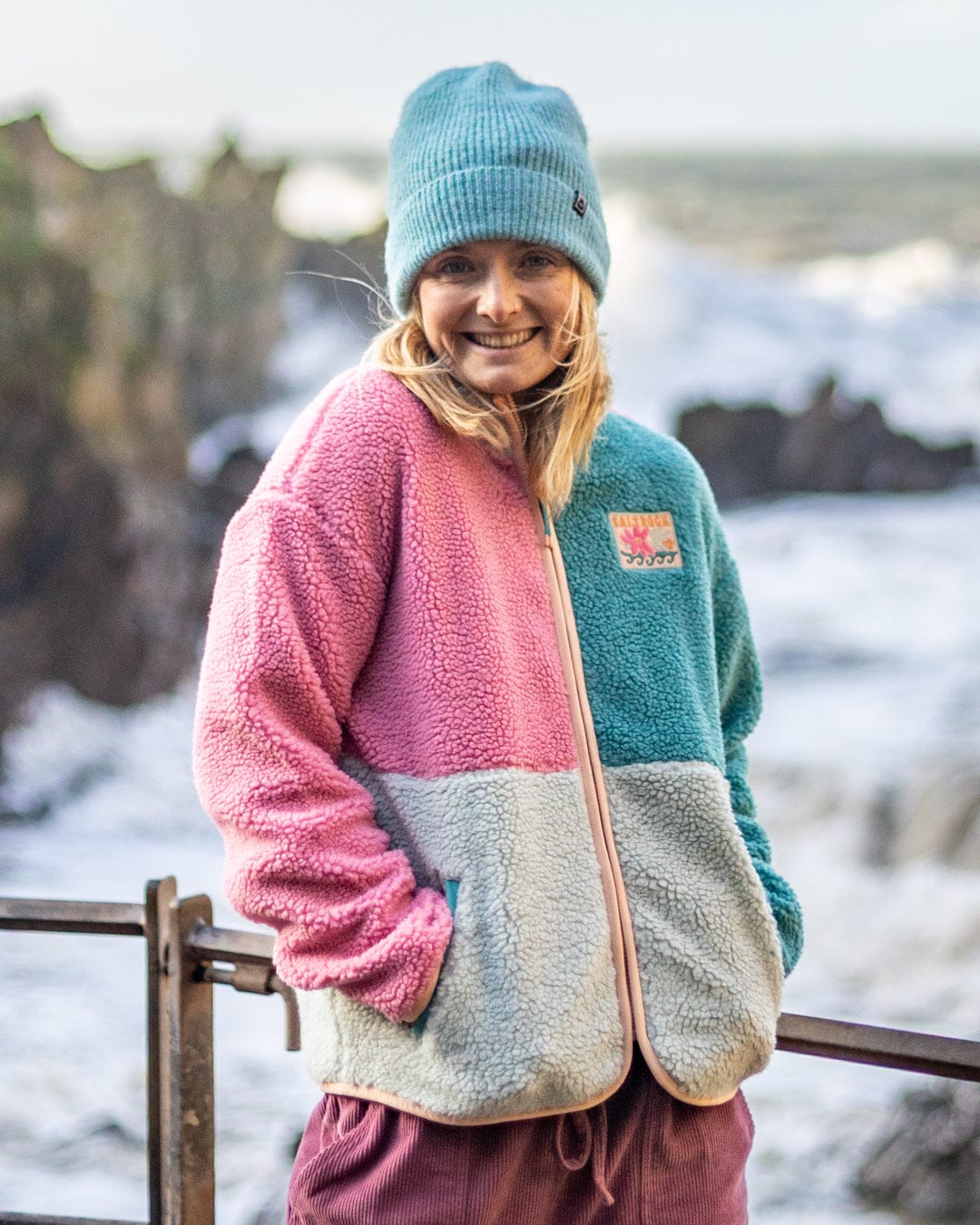 Emery Wave  - Womens Zip Fleece - Pink - Image 6