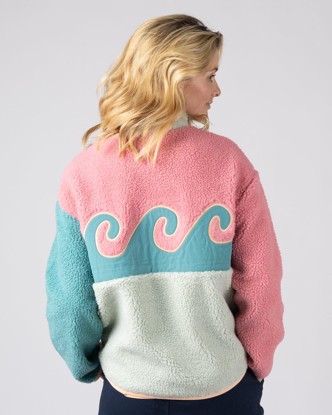 Emery Wave  - Womens Zip Fleece - Pink - Image 8