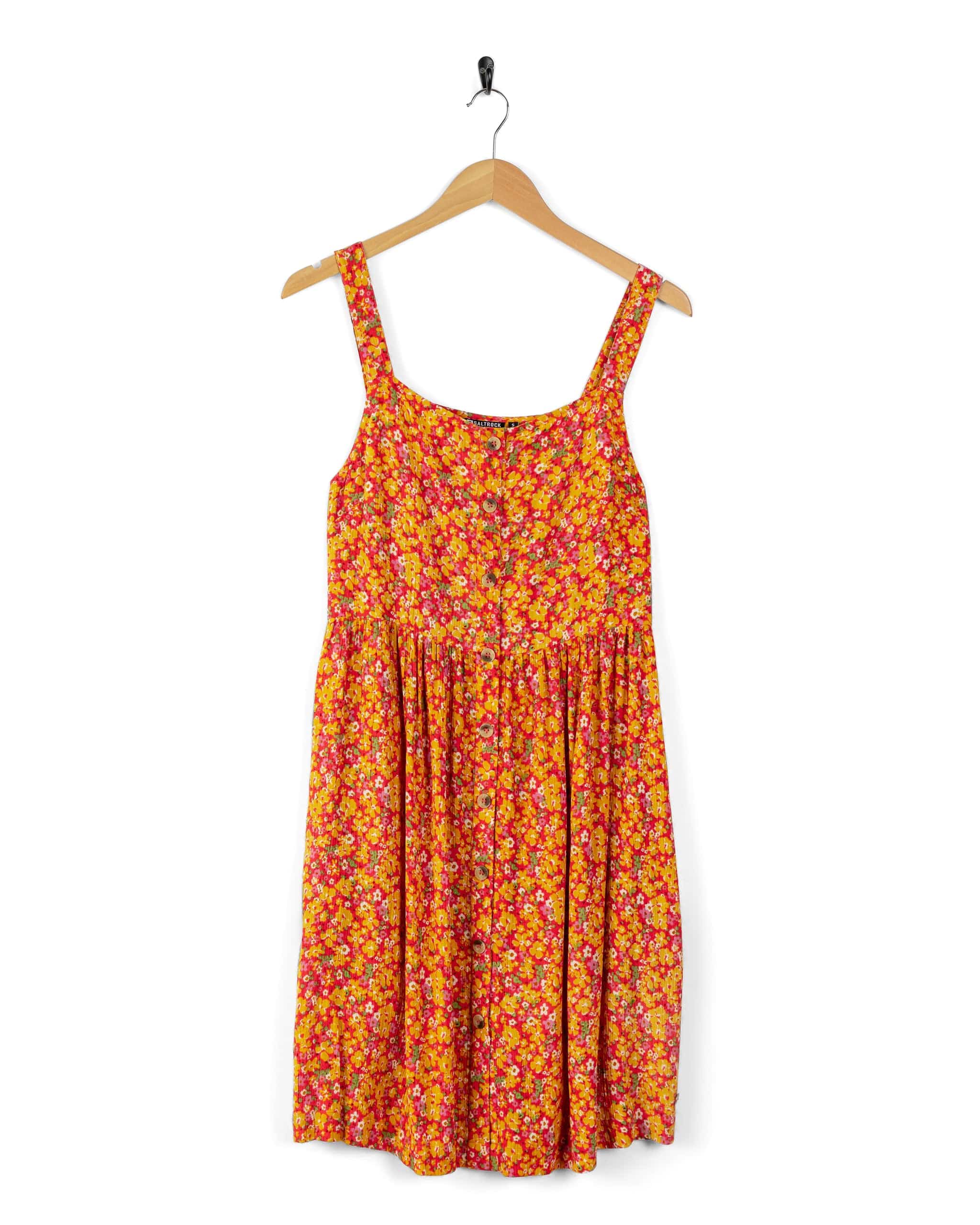Emmy - Womens Strappy Floral Dress - Coral - Image 3