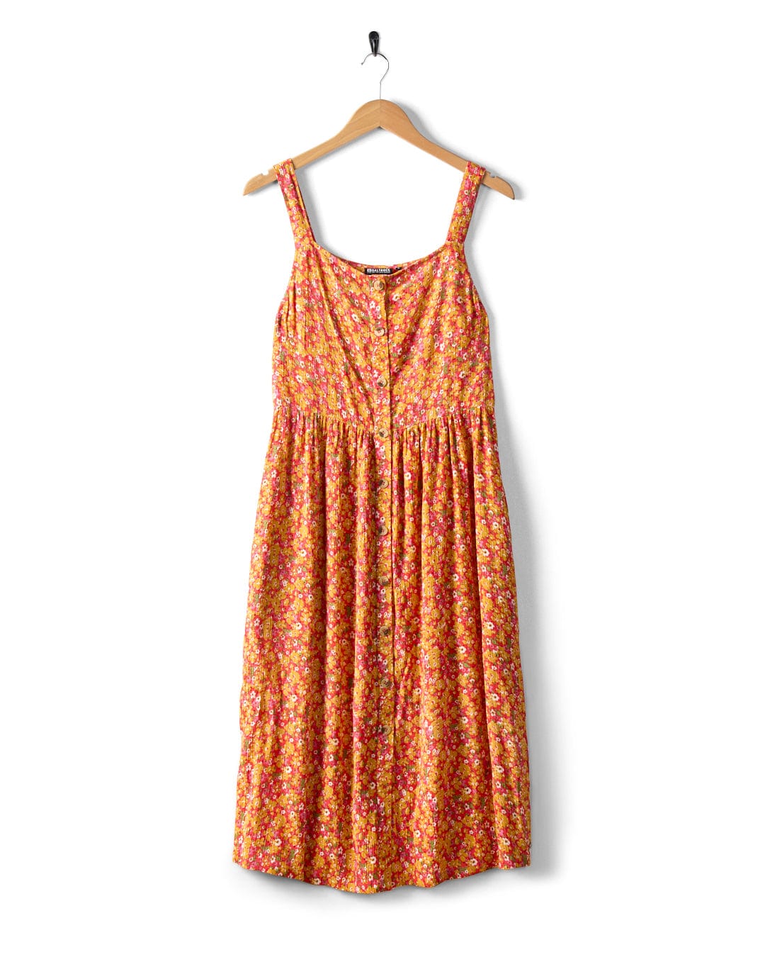 Emmy - Kids Strappy Floral Dress - Coral - Image 3
