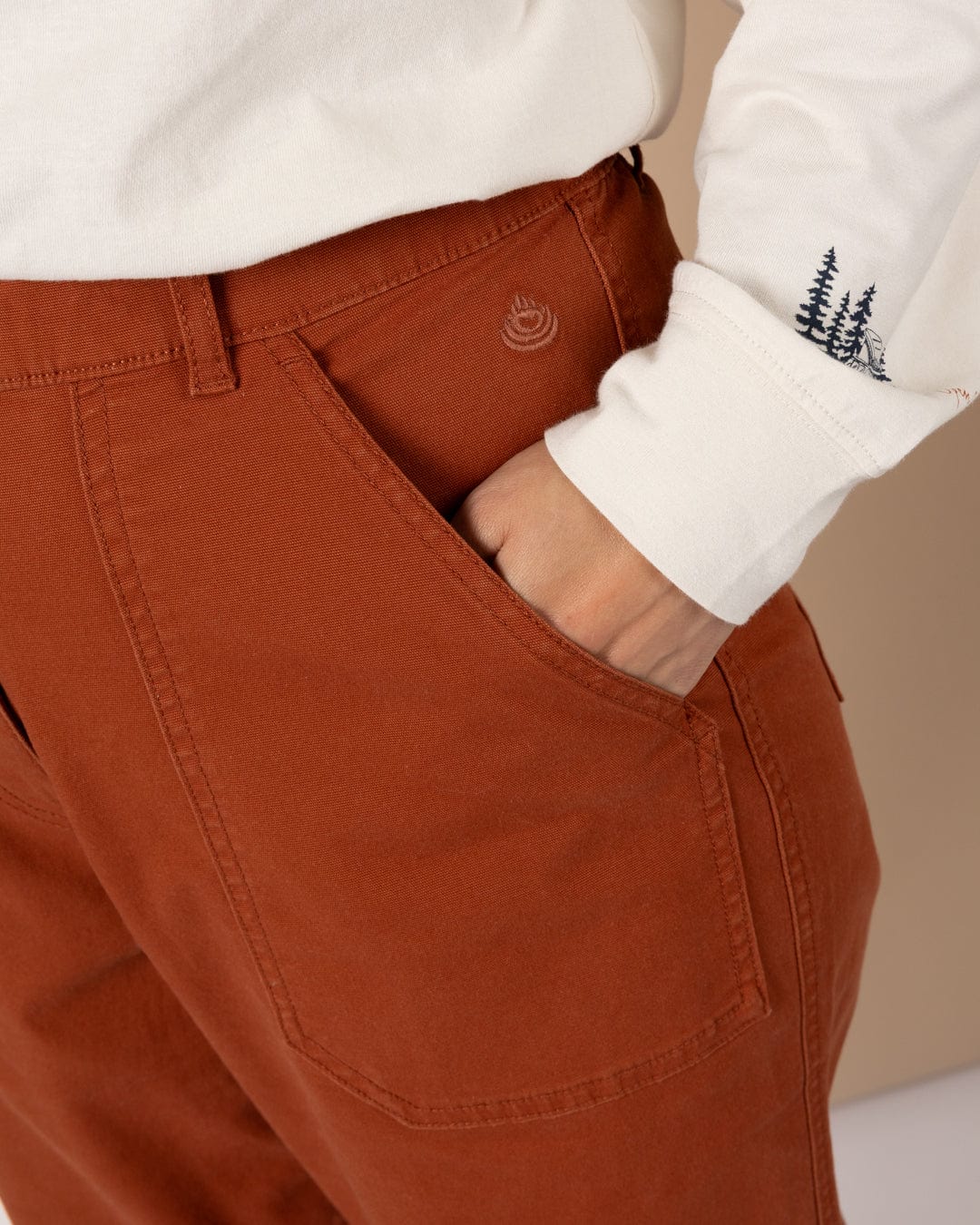 Enya - Womens Trousers - Brown - Image 2