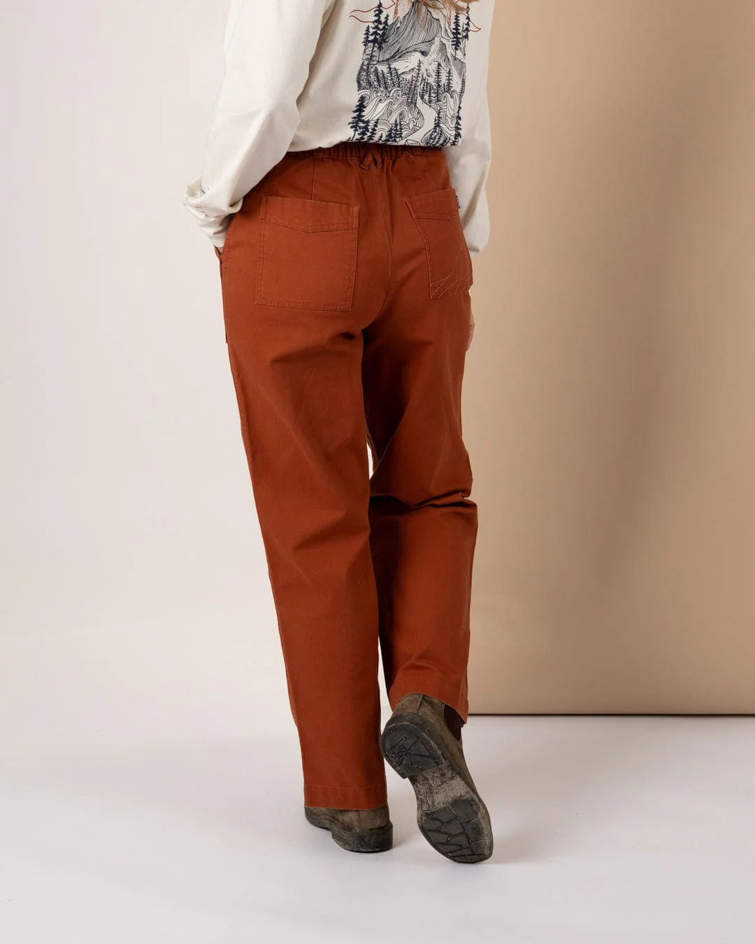 Enya - Womens Trousers - Brown - Image 3