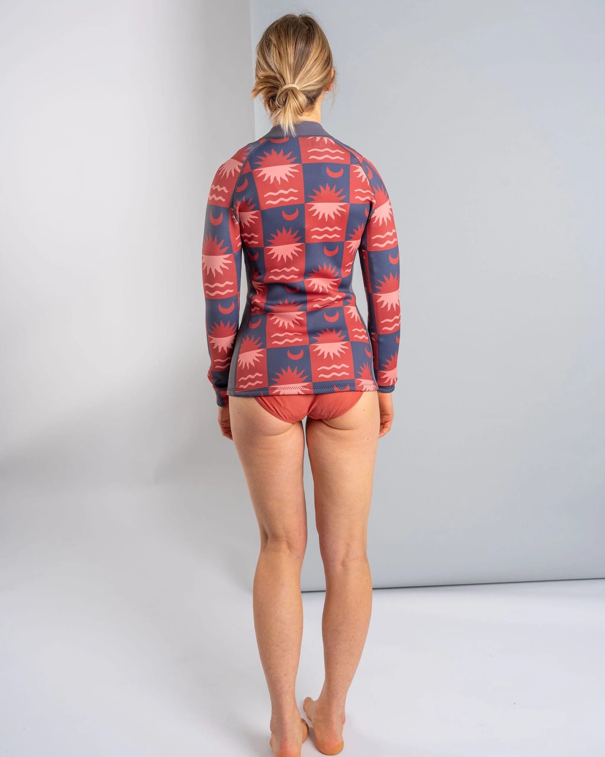 Equinox - Womens Wetsuit Jacket - Dark Grey/Orange - Image 14