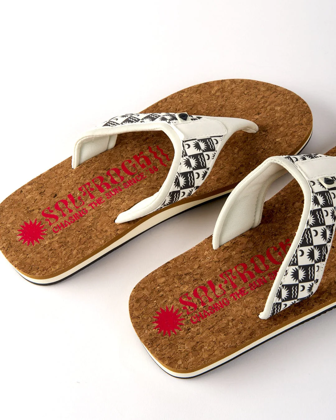 Equinox - Womens Cork Flip Flops - Grey/White - Image 2