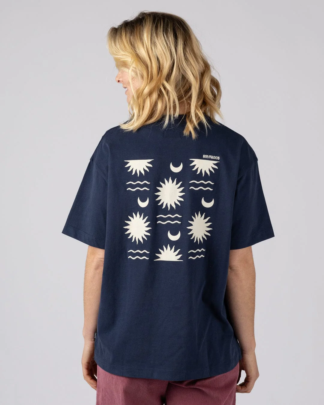 Equinox - Womens Oversized Short Sleeve T-Shirt - Blue - Image 2