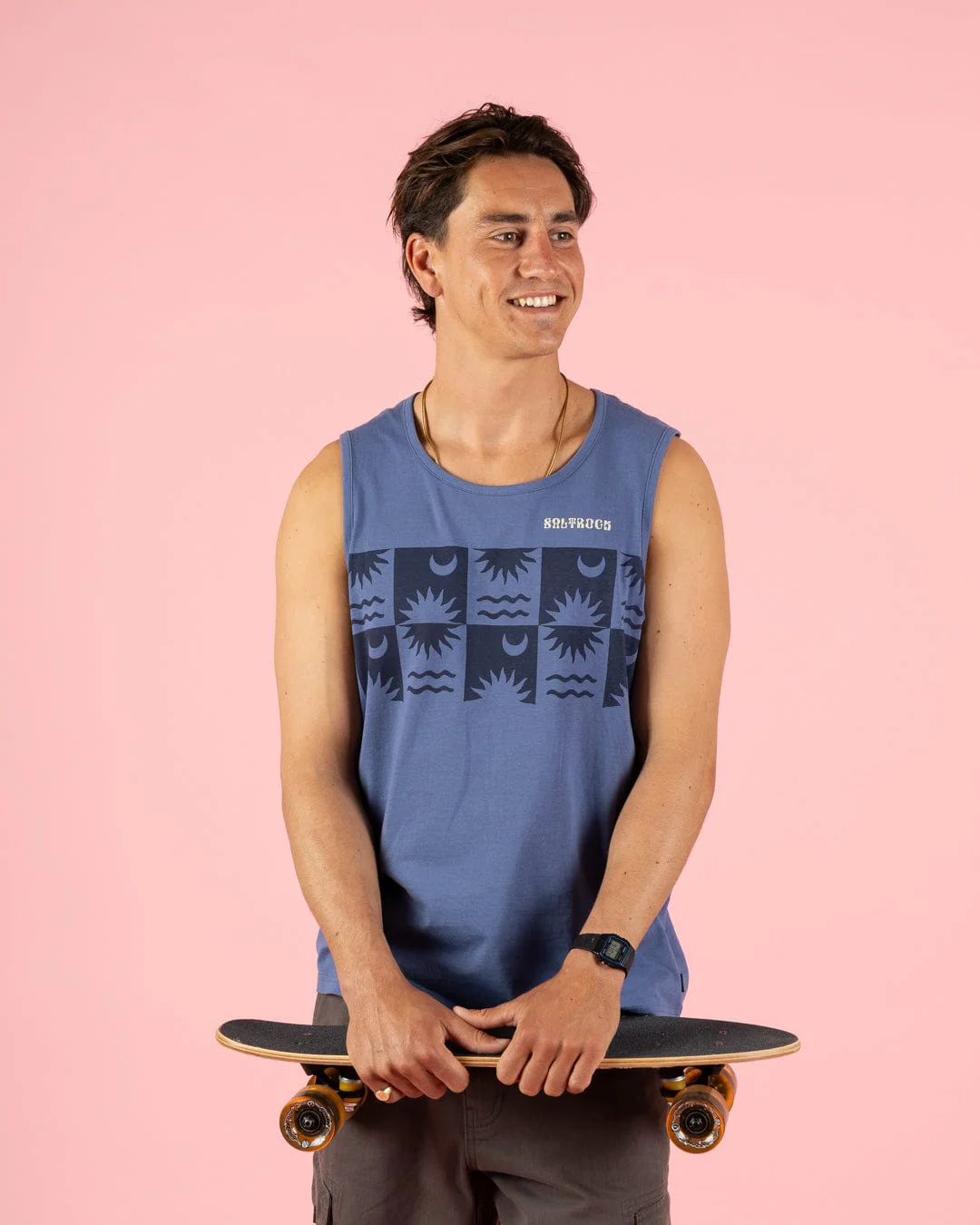 Equinox Stripe - Mens Vest - Blue - Image 3