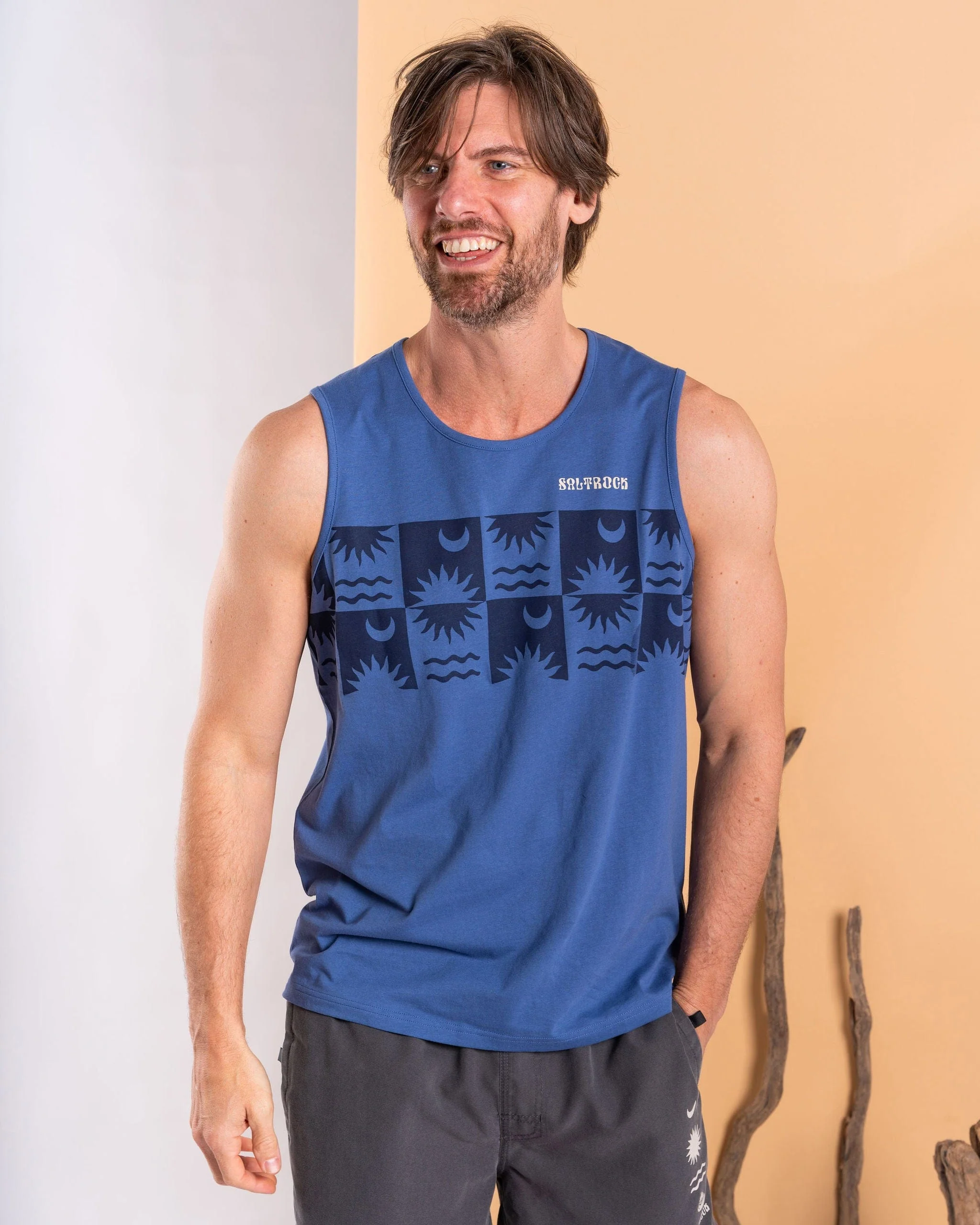 Equinox Stripe - Mens Vest - Blue - Image 4