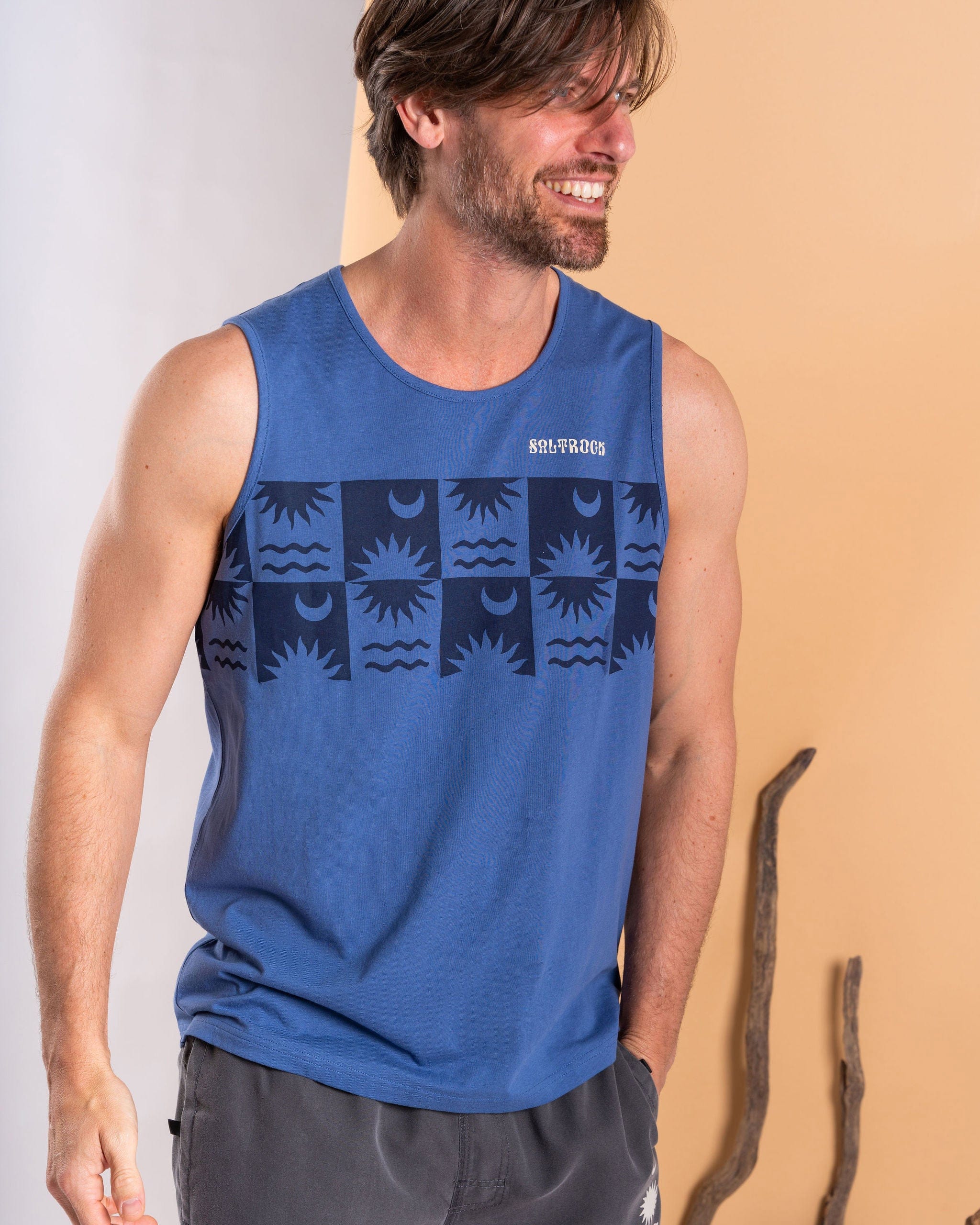 Equinox Stripe - Mens Vest - Blue - Image 9