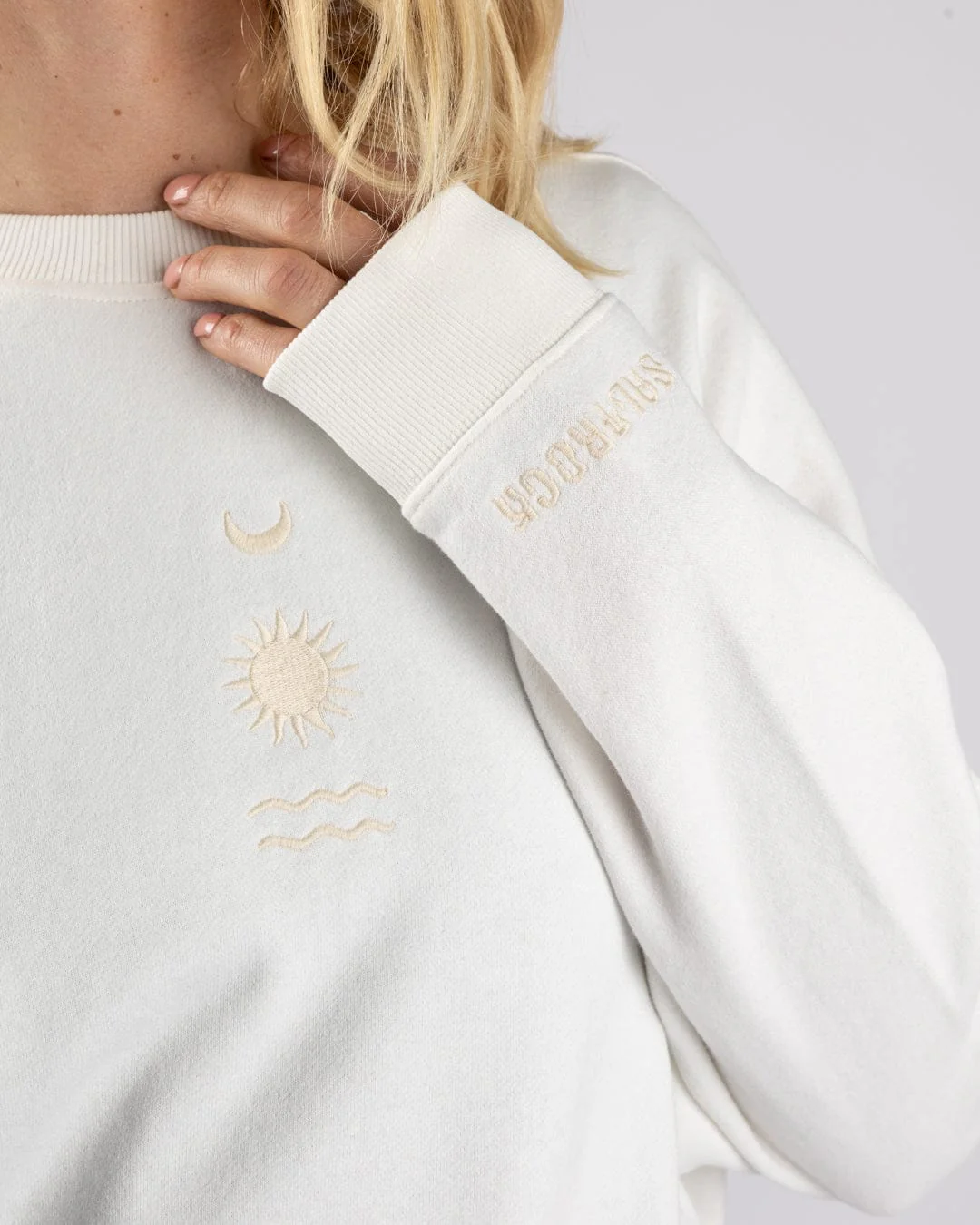 Equinox - Womens Oversized Sweatshirt - Cream - Image 3