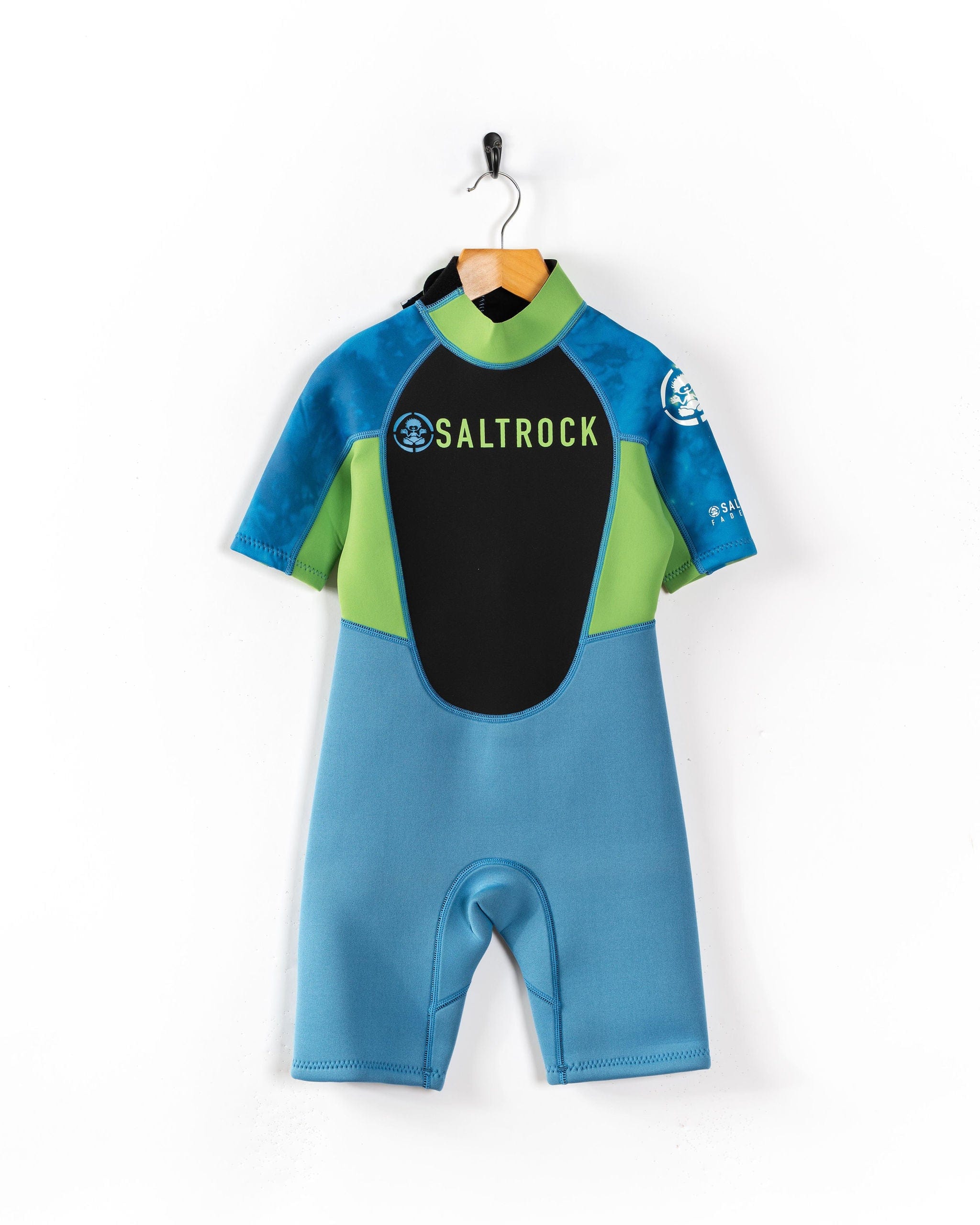 Fader - Kids 3/2 Shortie Wetsuit - Blue - Image 3