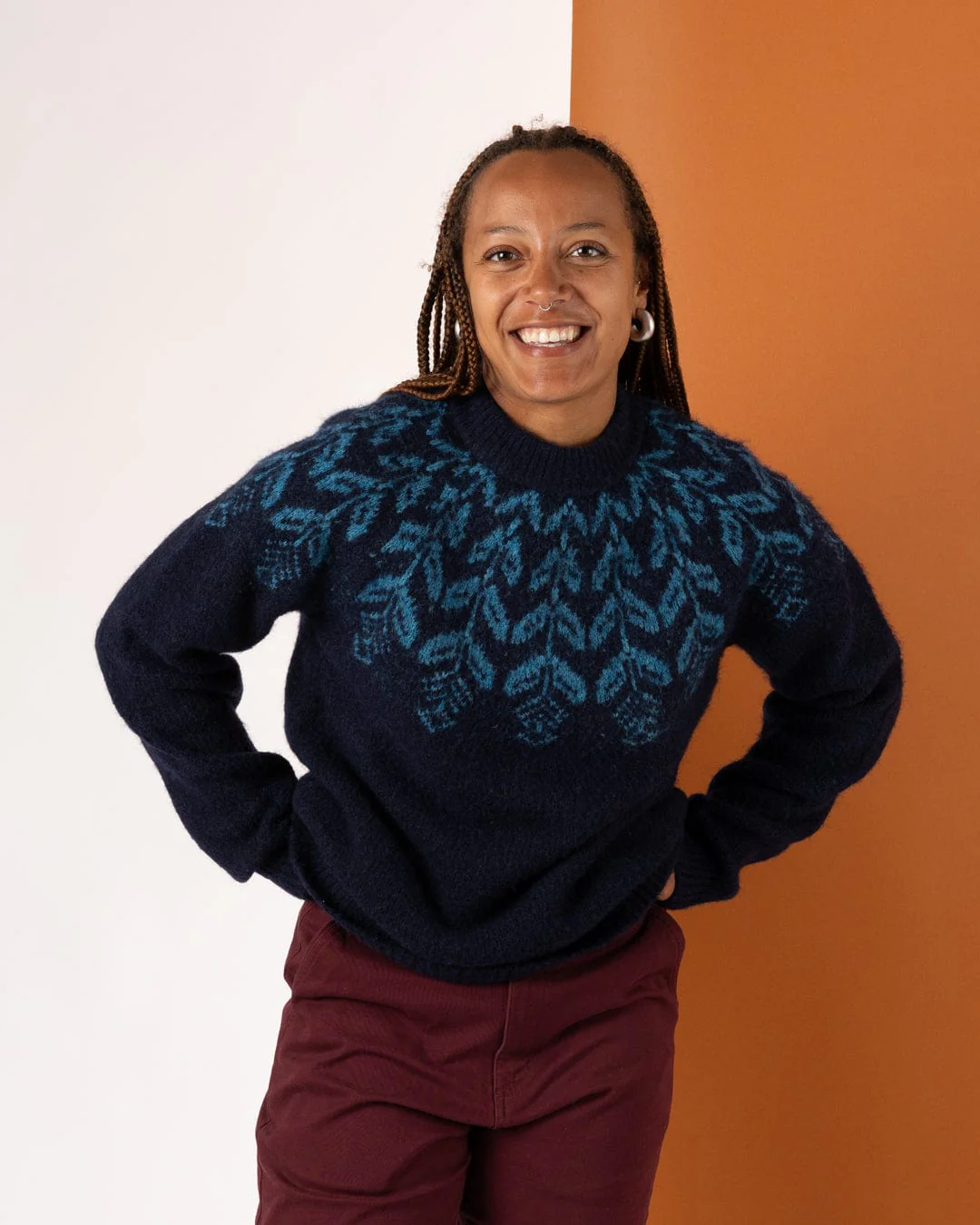 Fairisle - Womens Jumper - Blue - Image 3