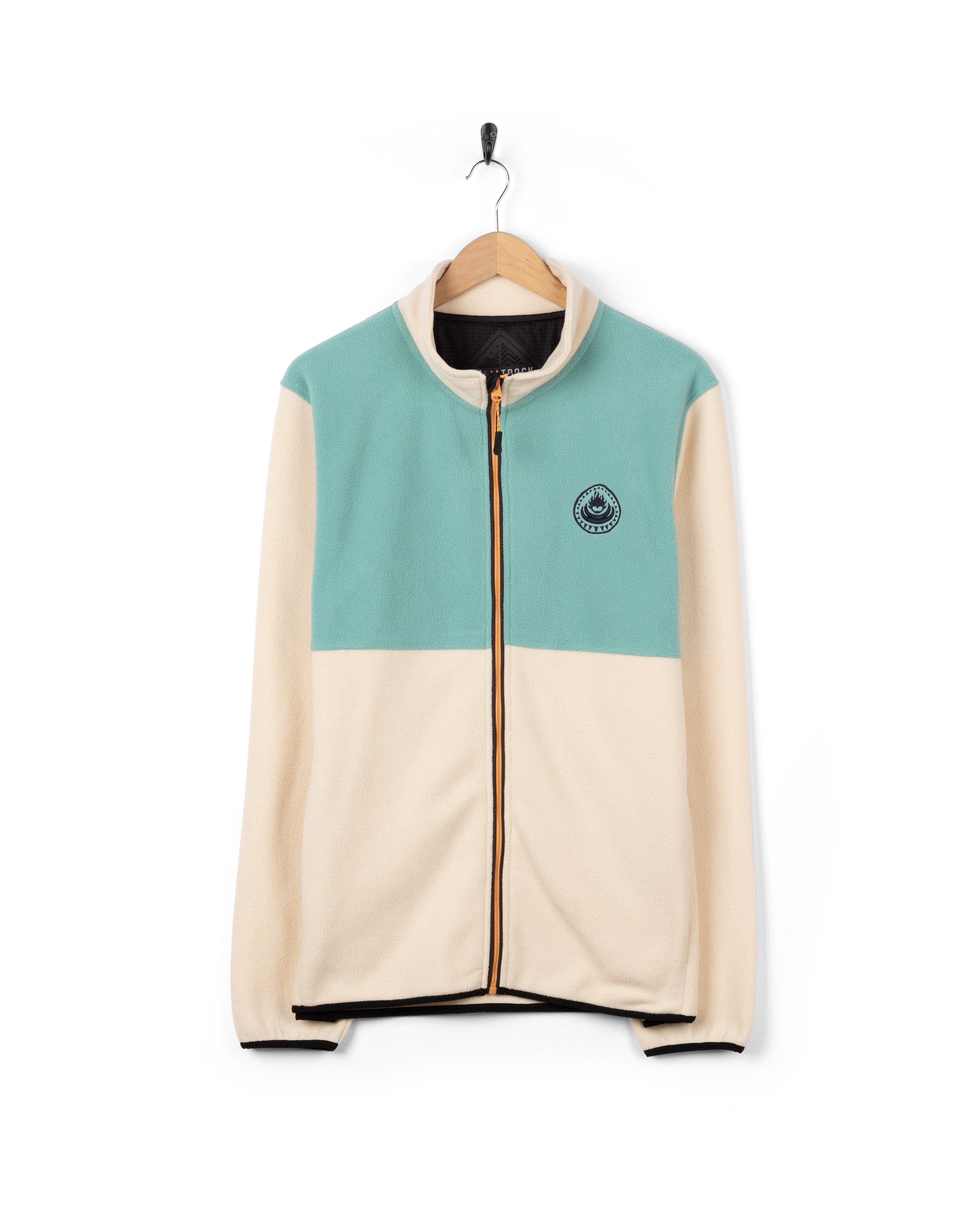 Faras - Mens Zip Through Fleece - Cream - Image 5