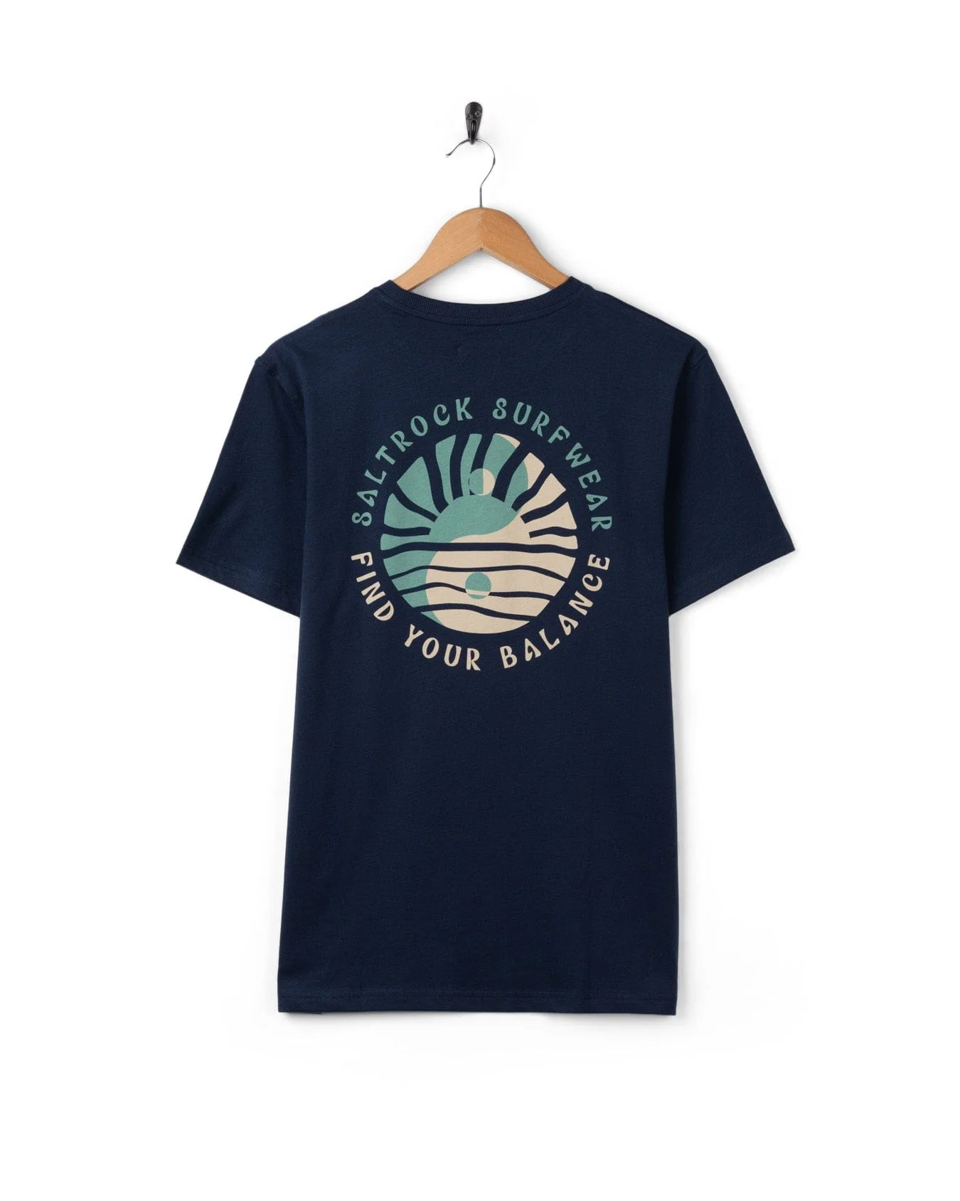 Find Balance  - Mens Oversized Short Sleeve T-Shirt - Blue - Image 6
