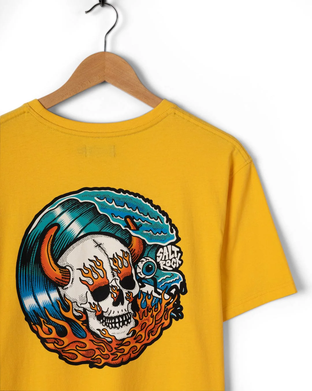 Fire Water Colour - Mens T-Shirt - Yellow - Image 7