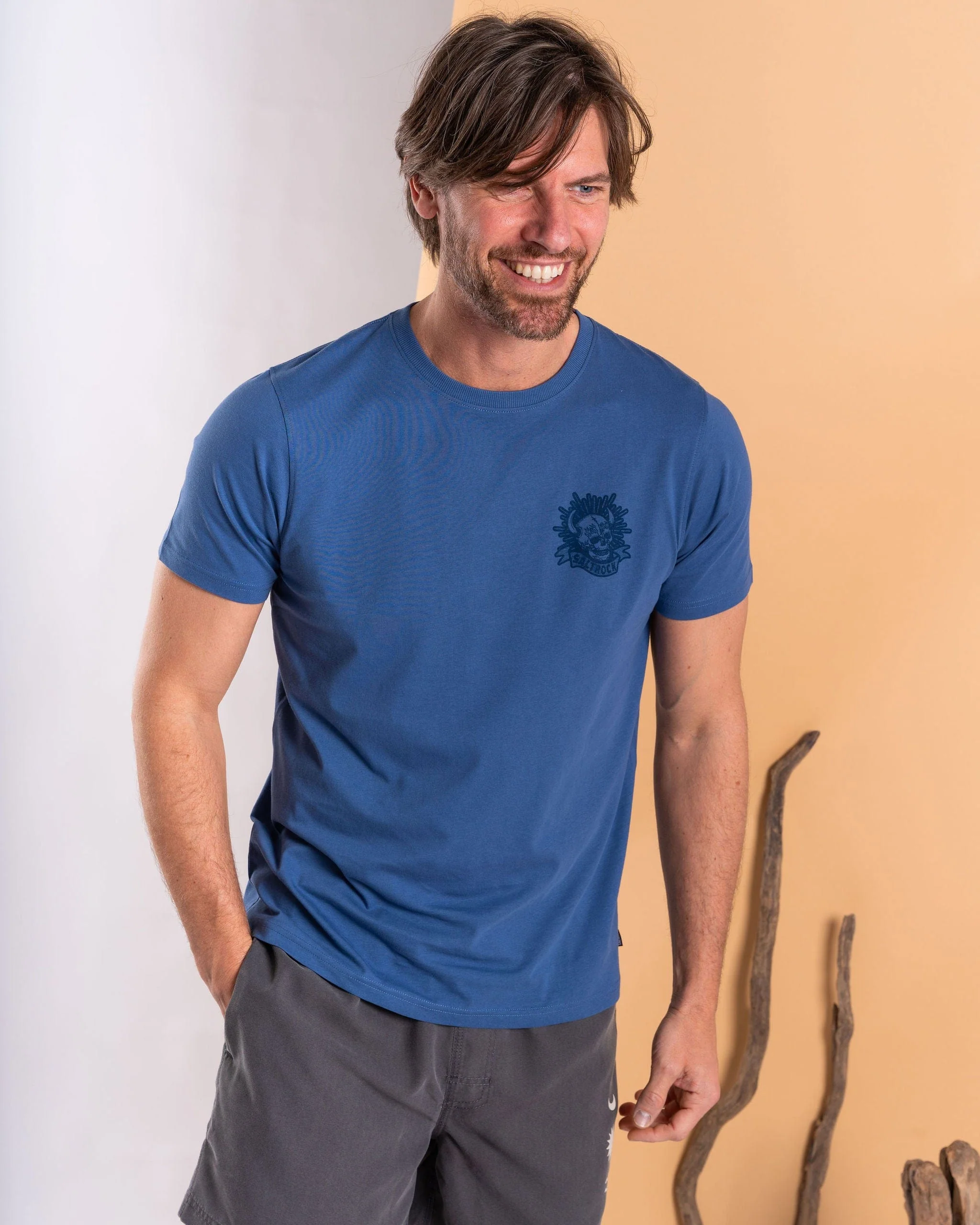 Fire Water - Mens Short Sleeve T-Shirt - Blue - Image 6