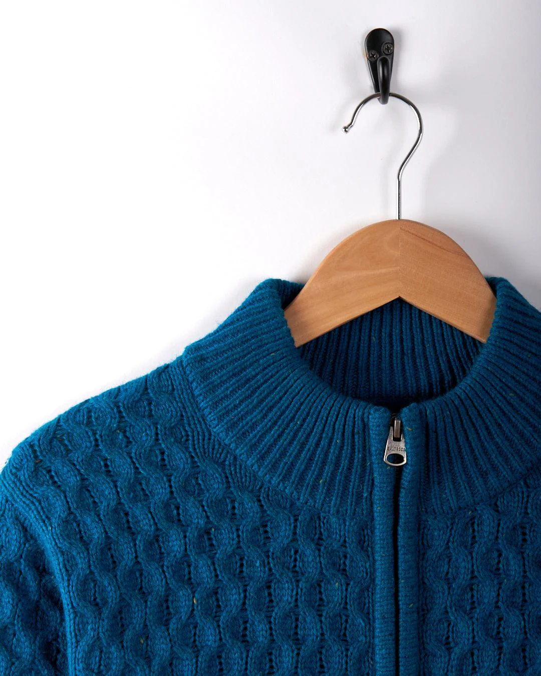 Flint - Mens 1/4 Neck Zip Knit - Blue - Image 4