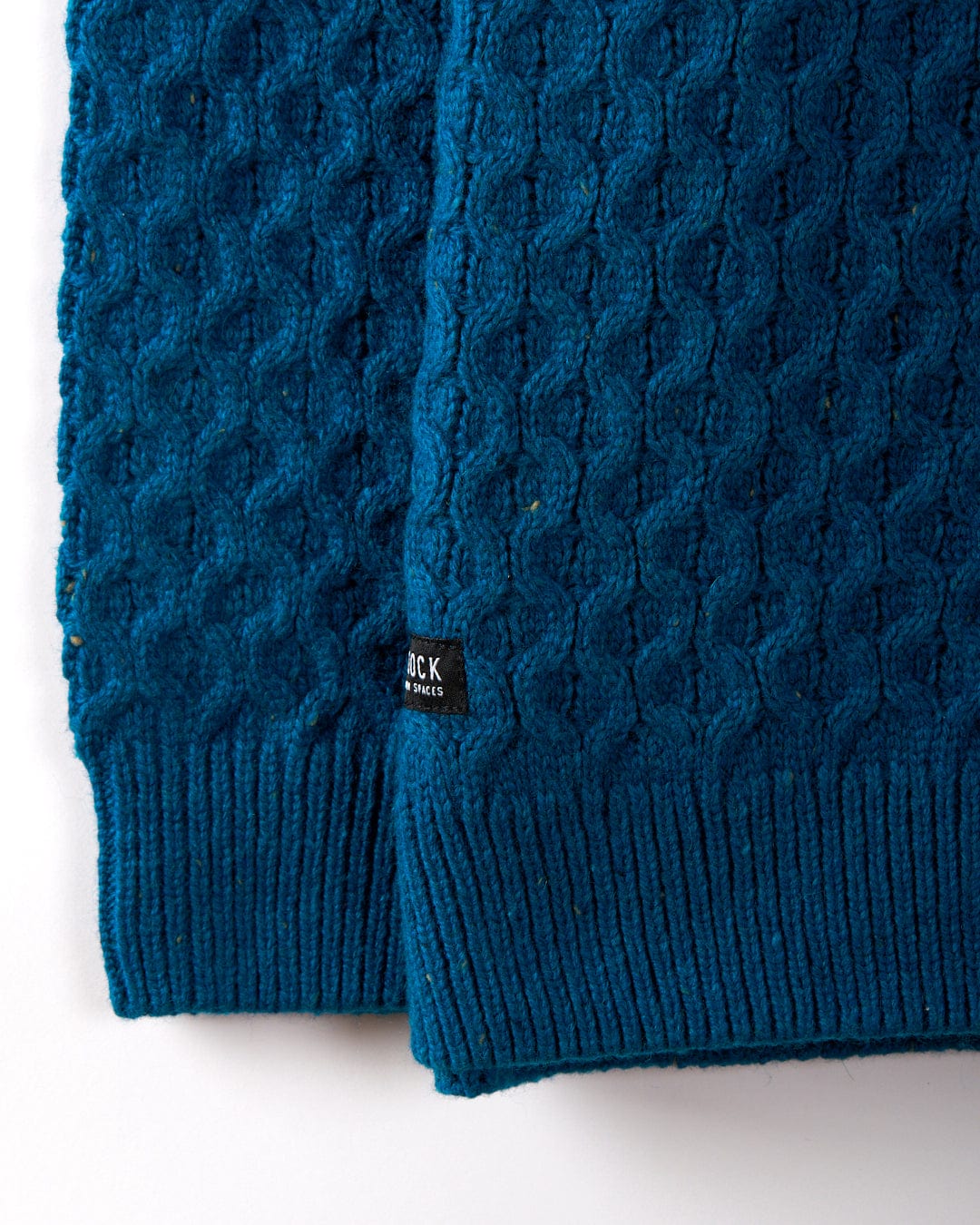 Flint - Mens 1/4 Neck Zip Knit - Blue - Image 6