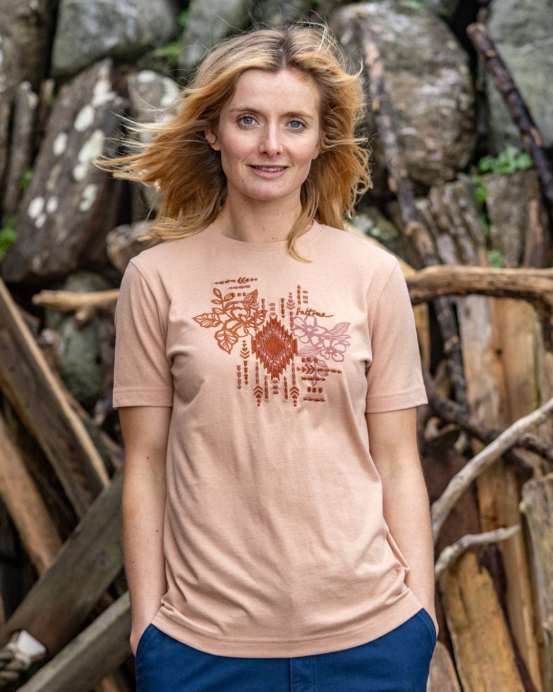 Flow - Womens Short Sleeve T-Shirt - Orange - Image 3