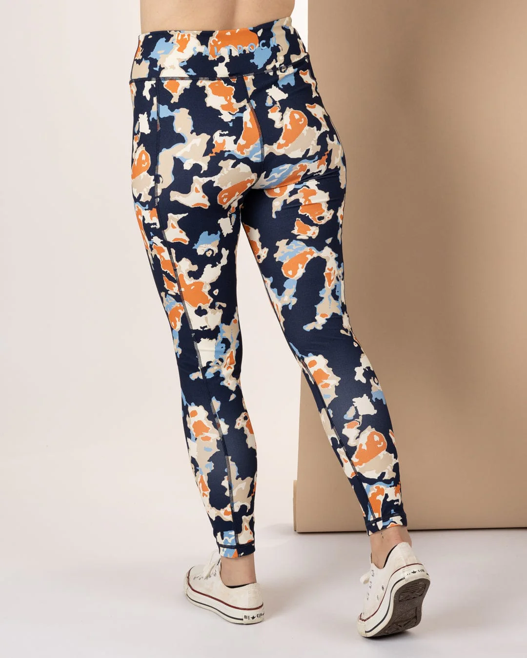 Folie - Womens Leggings - Blue/Orange - Image 4