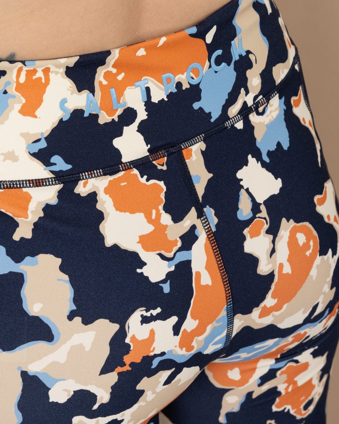 Folie - Womens Leggings - Blue/Orange - Image 5