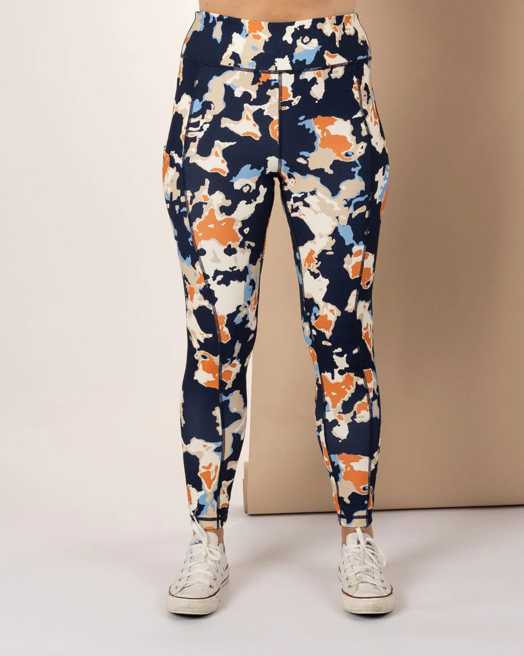 Folie - Womens Leggings - Blue/Orange - Image 8