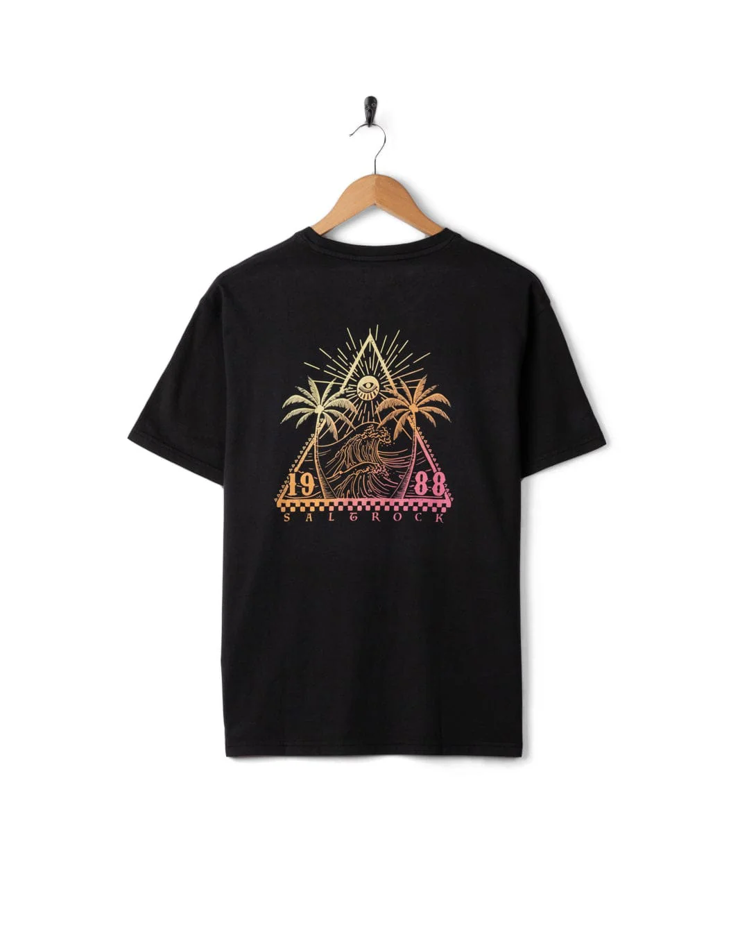 Free Wave Gradient - Womens Oversized Short Sleeve T-Shirt - Black - Image 4