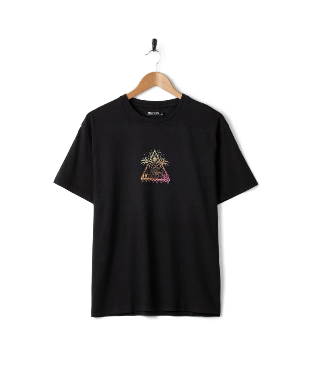 Free Wave Gradient - Womens Oversized Short Sleeve T-Shirt - Black - Image 6