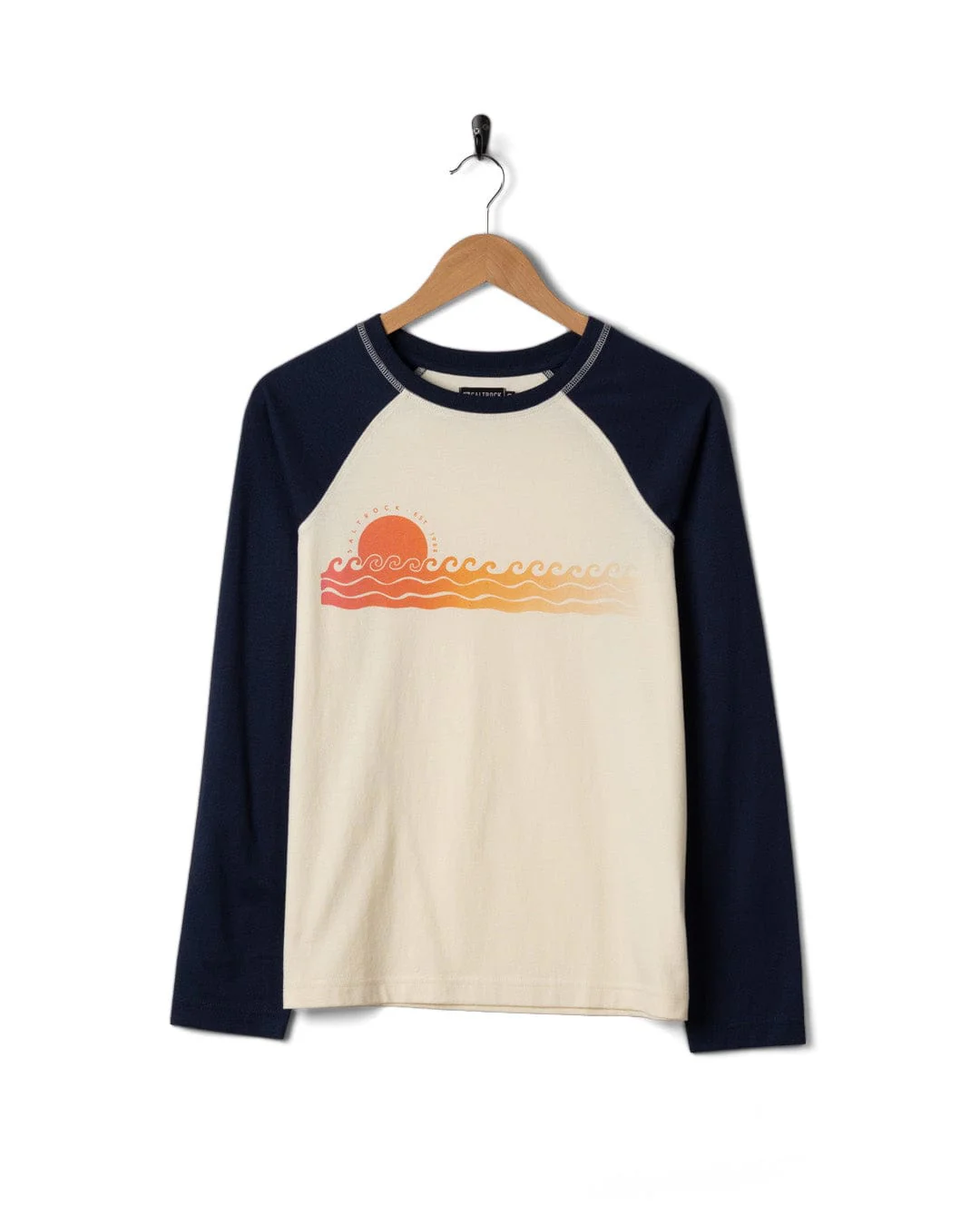 Golden Hour - Womens Long Sleeve Raglan T-Shirt - Cream - Image 5
