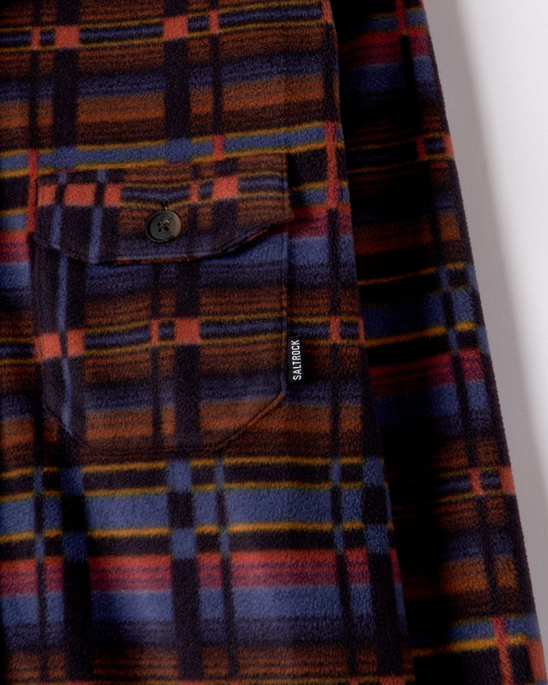 Grid - Mens Recycled Fleece Shirt - Purple - Image 6