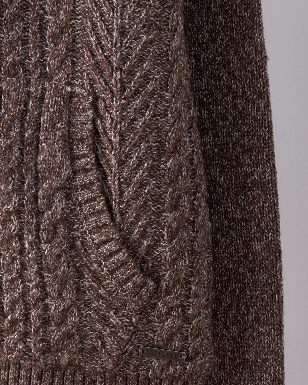Helen - Womens Knitted Cardigan - Brown - Image 5