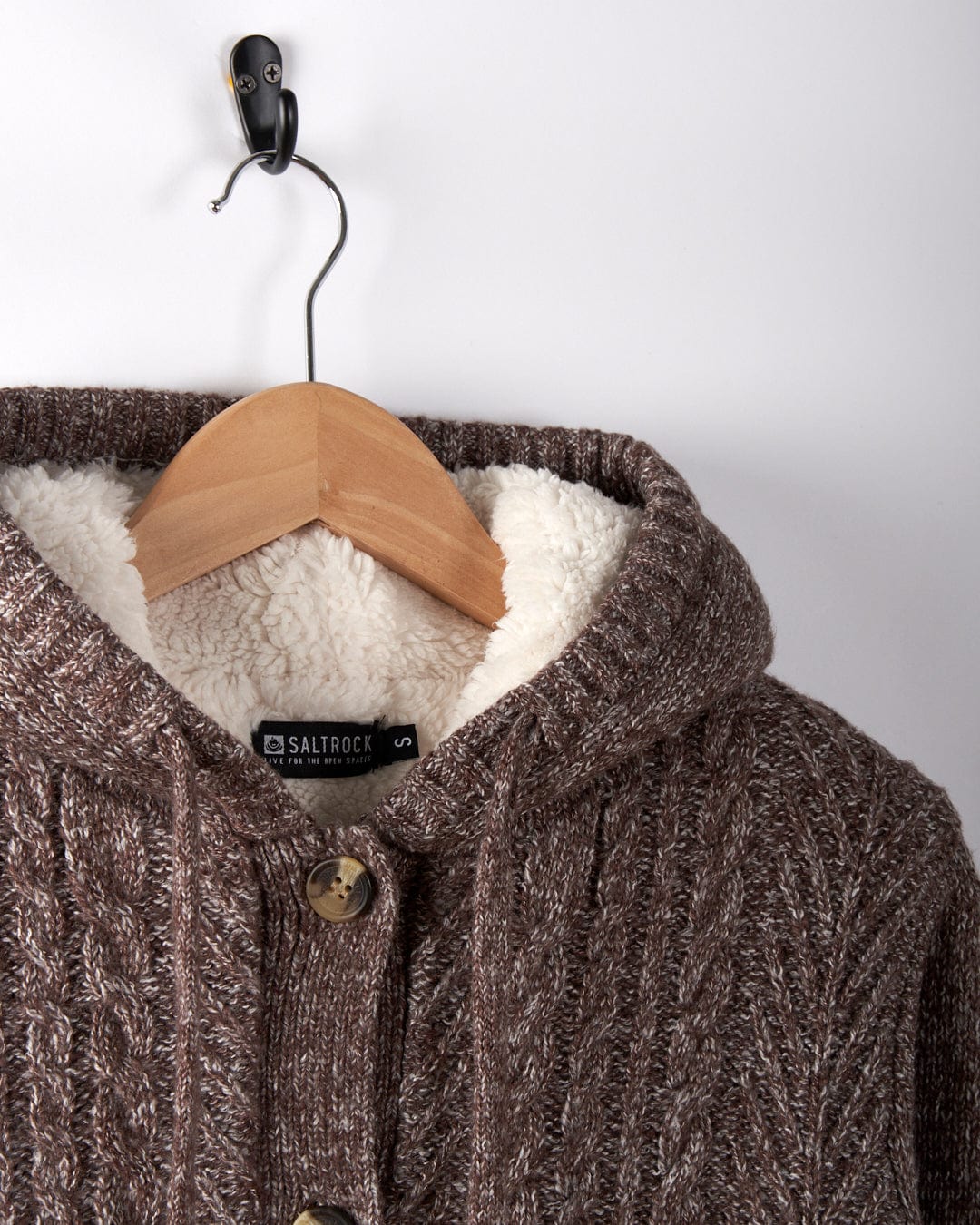 Helen - Womens Knitted Cardigan - Brown - Image 7