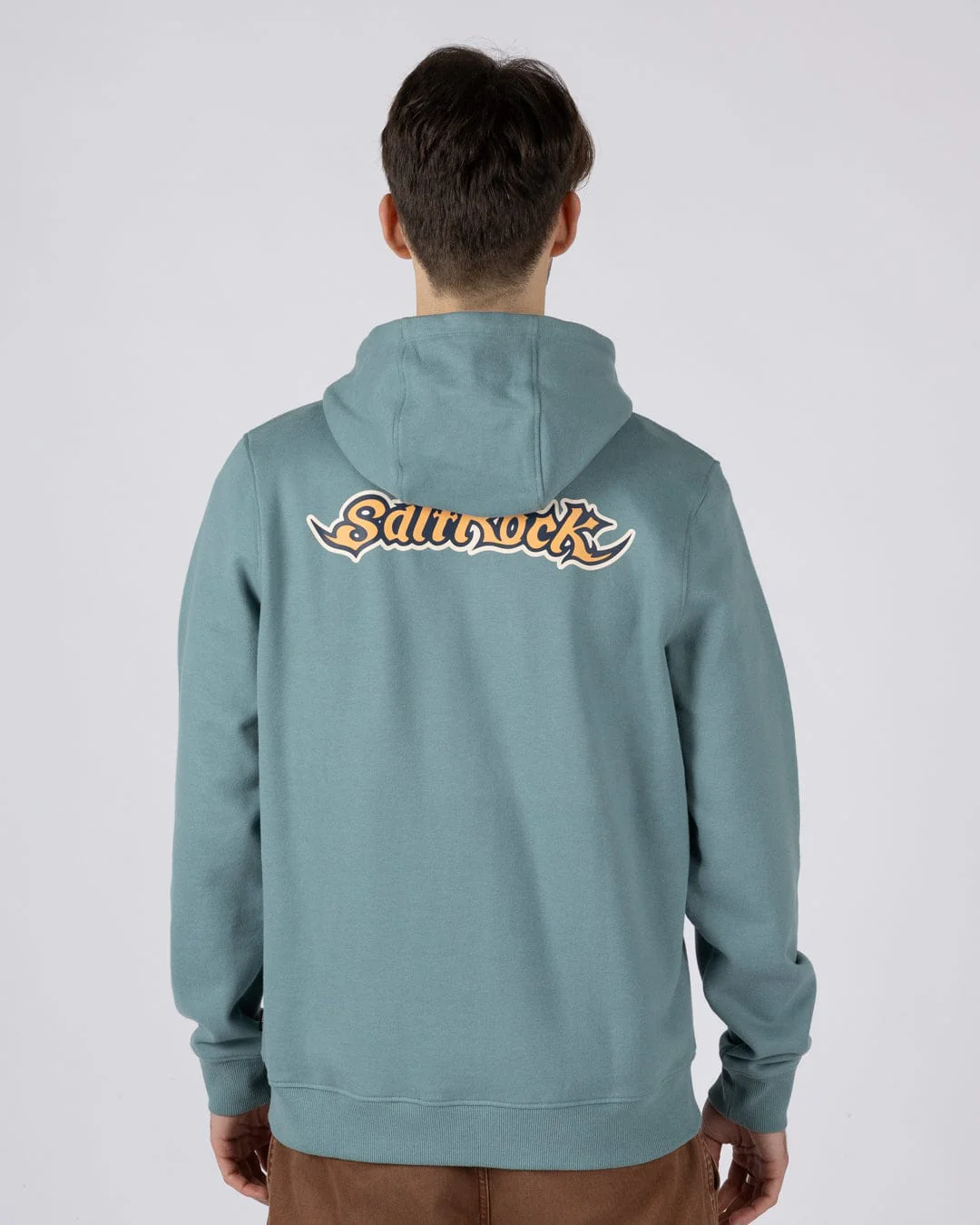 Heritage Logo -  Mens Pop Hoodie - Blue - Image 2