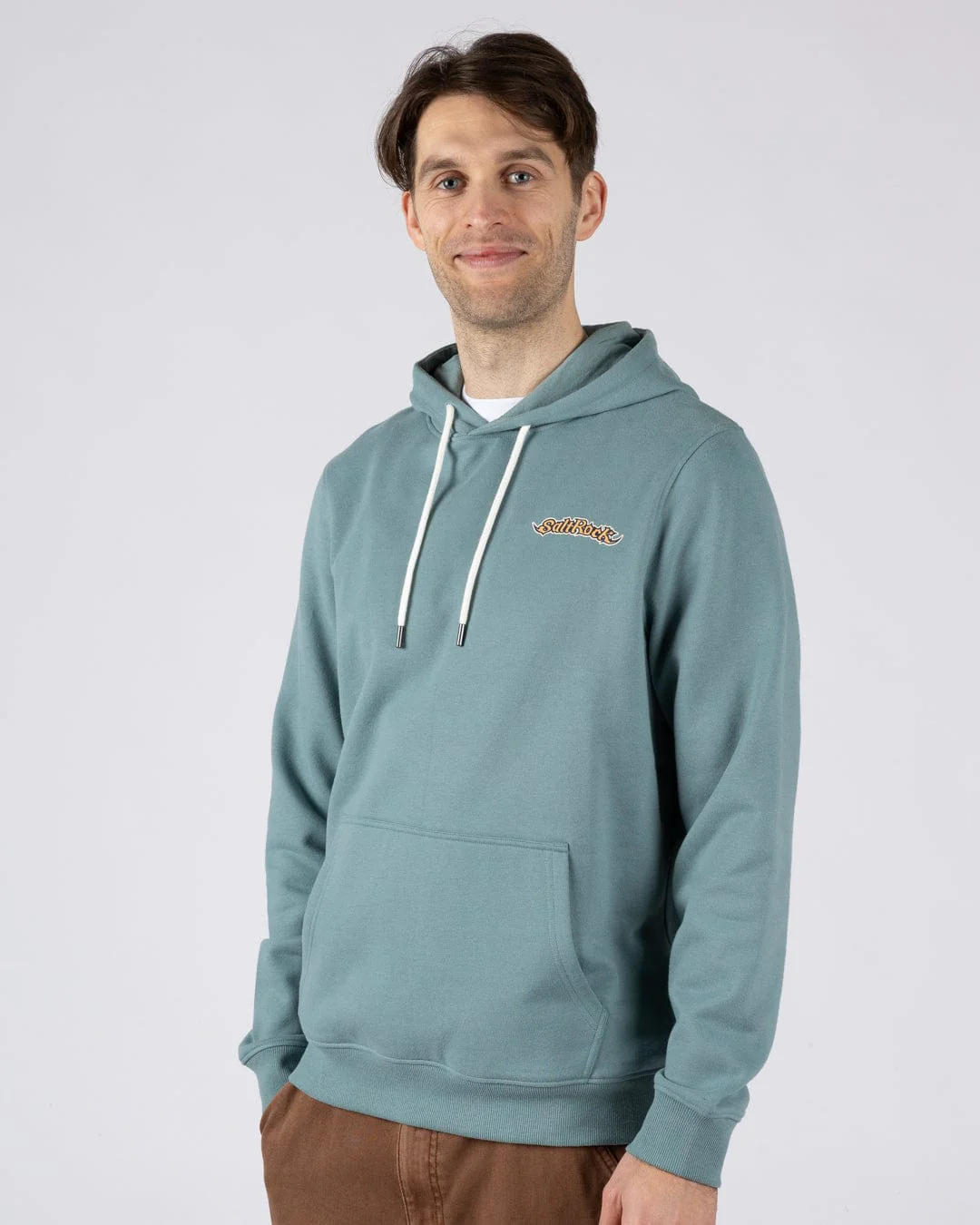 Heritage Logo -  Mens Pop Hoodie - Blue - Image 4