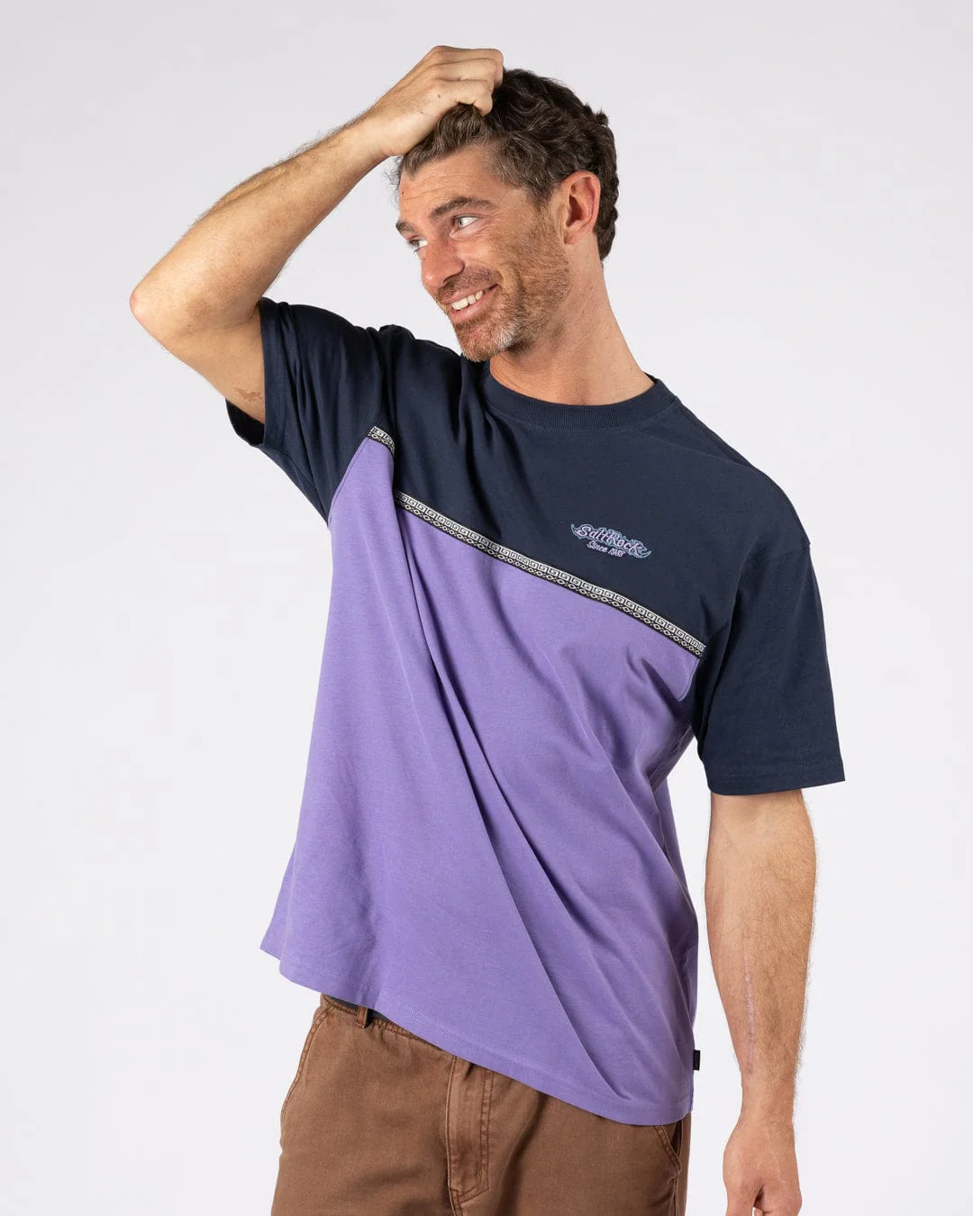 Heritage Logo - Mens Short Sleeve T-Shirt - Purple - Image 5