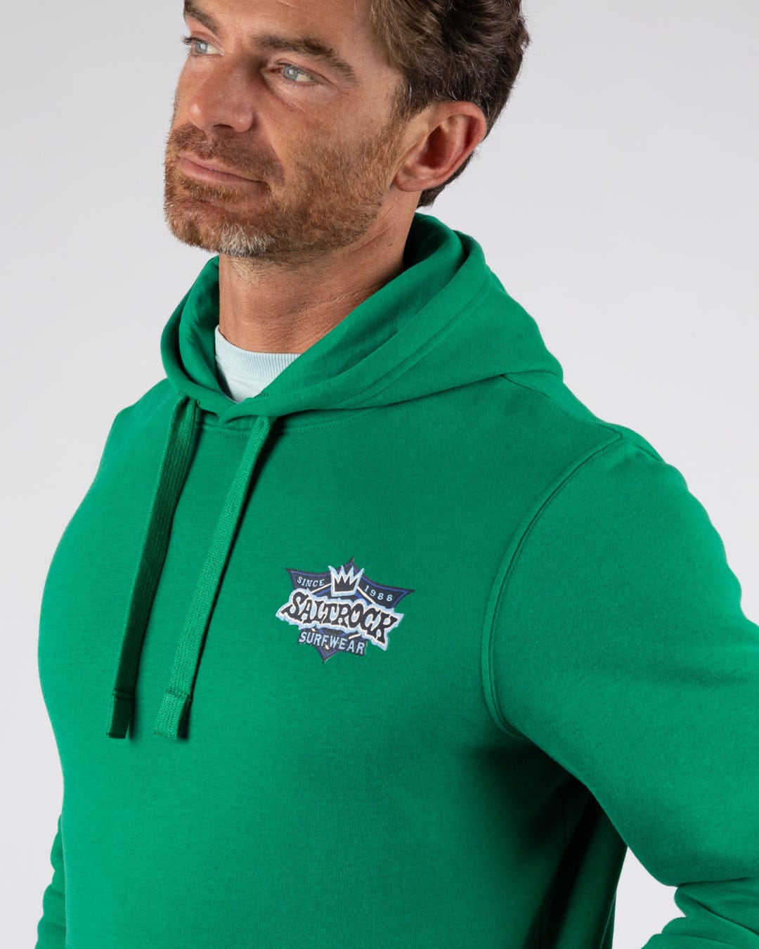 Heritage Shield - Mens Pop Hoodie - Green - Image 7