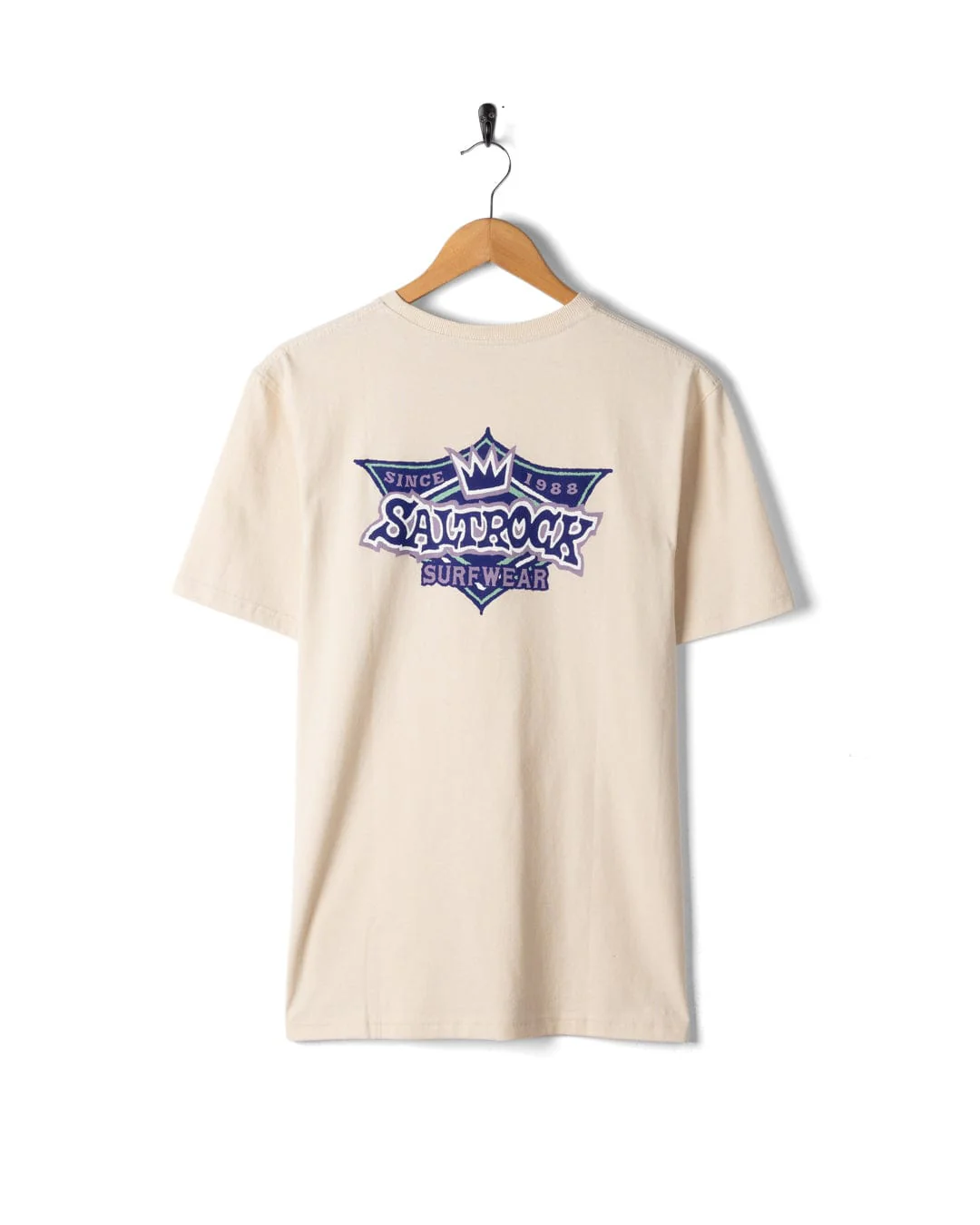 Heritage Shield - Mens Short Sleeve T-Shirt - Cream - Image 4