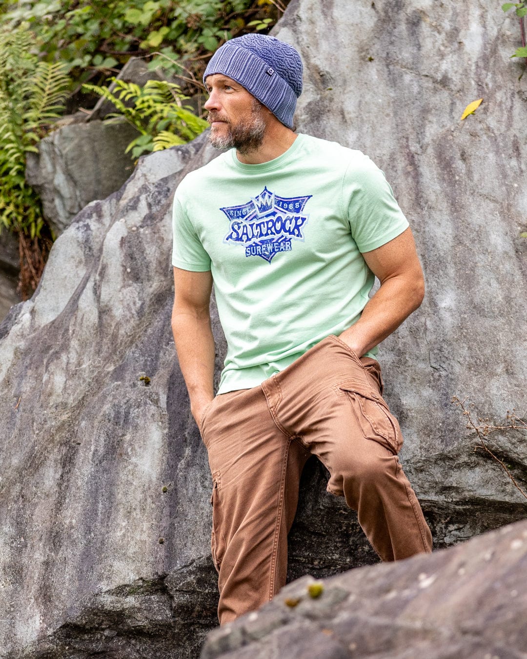 Heritage Shield - Mens Short Sleeve T-Shirt - Light Green - Image 7