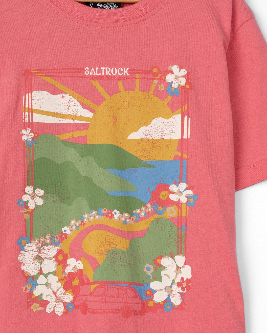 Highway - Kids Short Sleeve T-Shirt - Bright Pink - Image 2