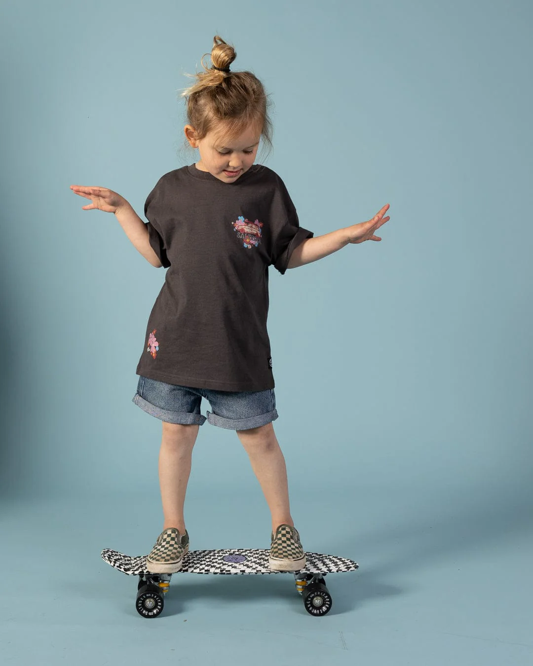 Highway Tour  - Kids Short Sleeve T-Shirt - Dark Grey - Image 2