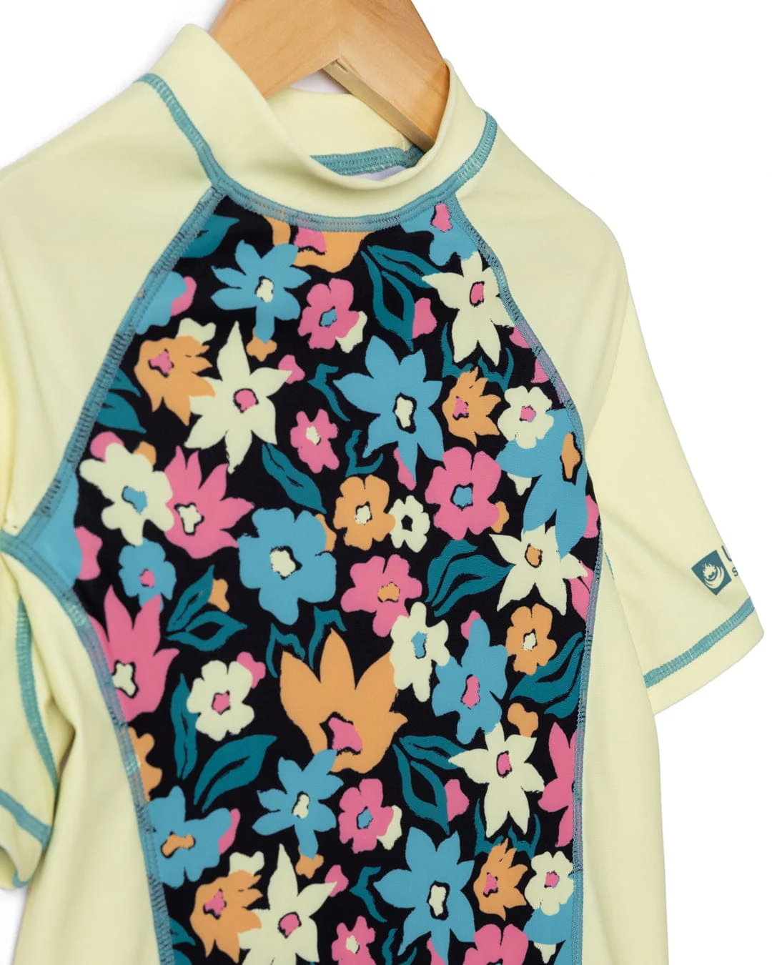 Holidaze - Kids Short Sleeve Rashvest - Light Yellow - Image 2