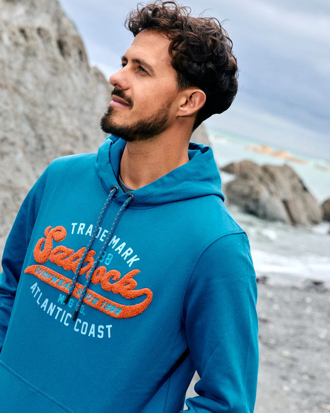 Home Run Chenille - Mens Pop Hoodie - Blue - Image 4