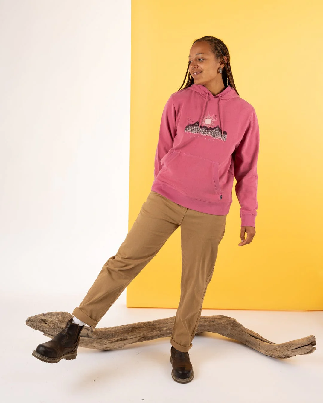 Horizon - Womens Pop Hoodie - Dark Pink - Image 7