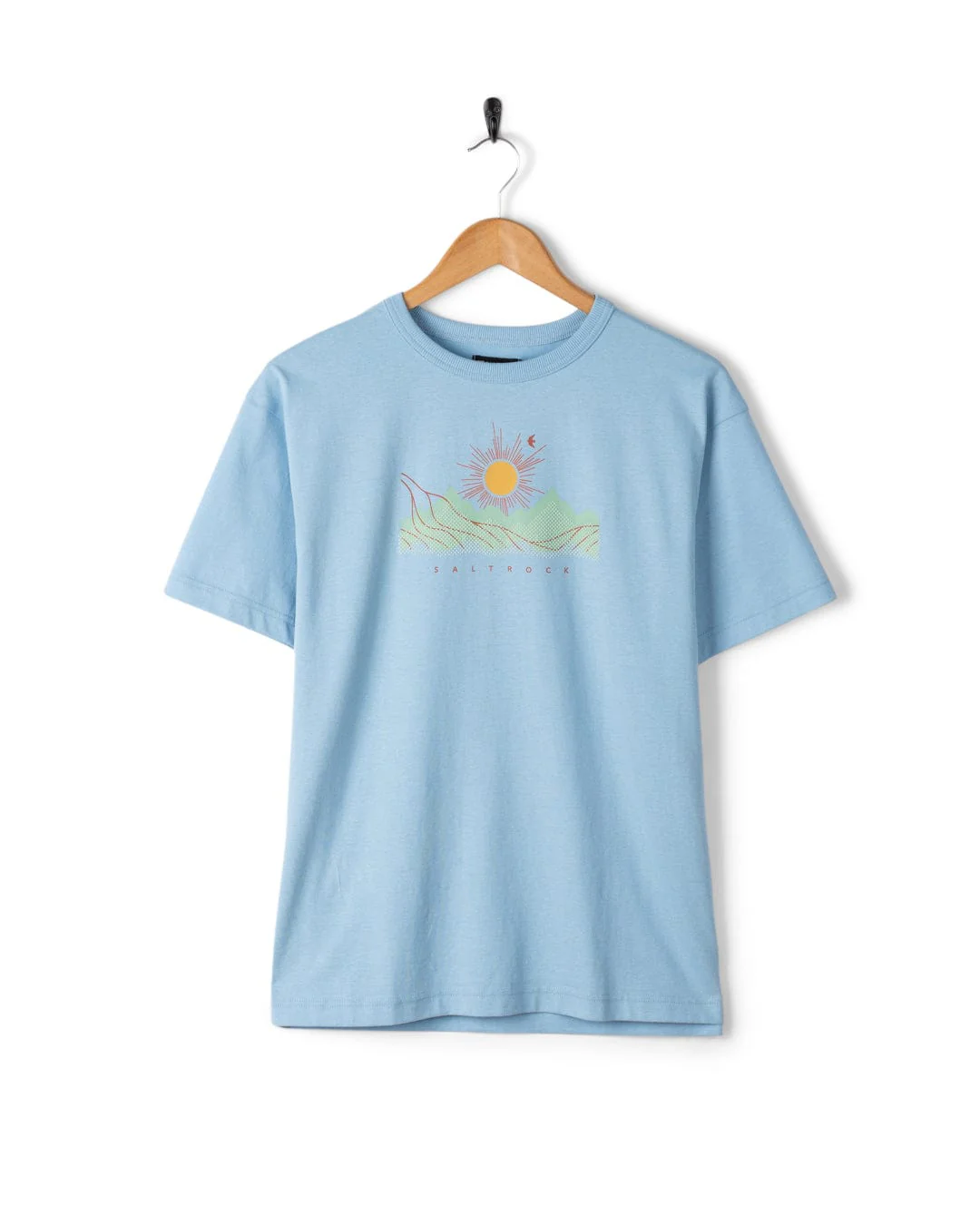 Horizon - Womens Oversized Short Sleeve T-Shirt - Light Blue - Image 2